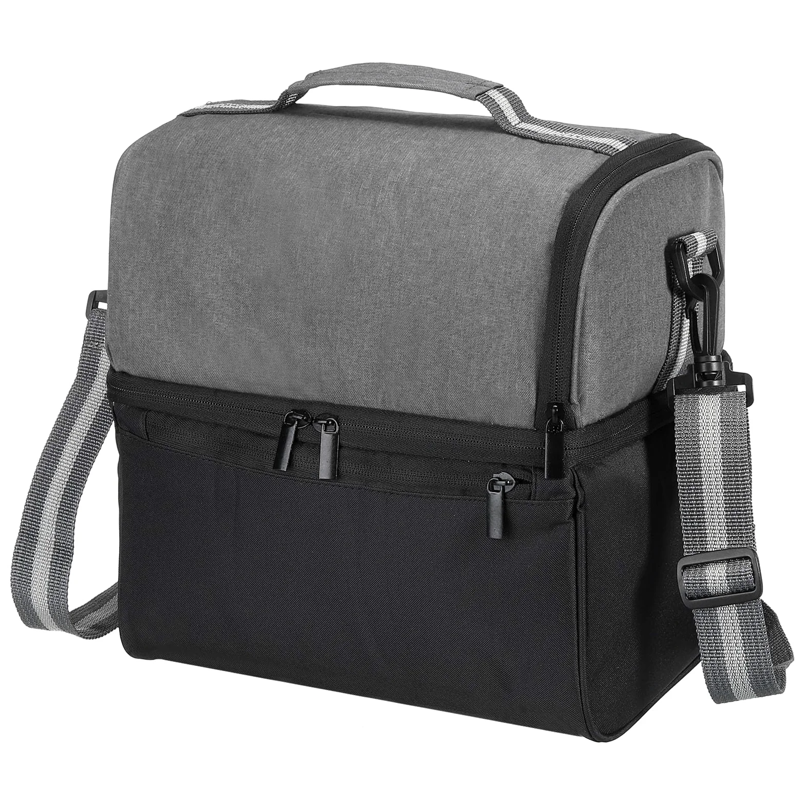 Sac à déjeuner isotherme en tissu Oxford imperméable, sac fourre-tout thermique portable, boîte à déjeuner, récipient alimentaire pour le travail, le bureau, le pique-nique en plein air, 26,7 x 18 x