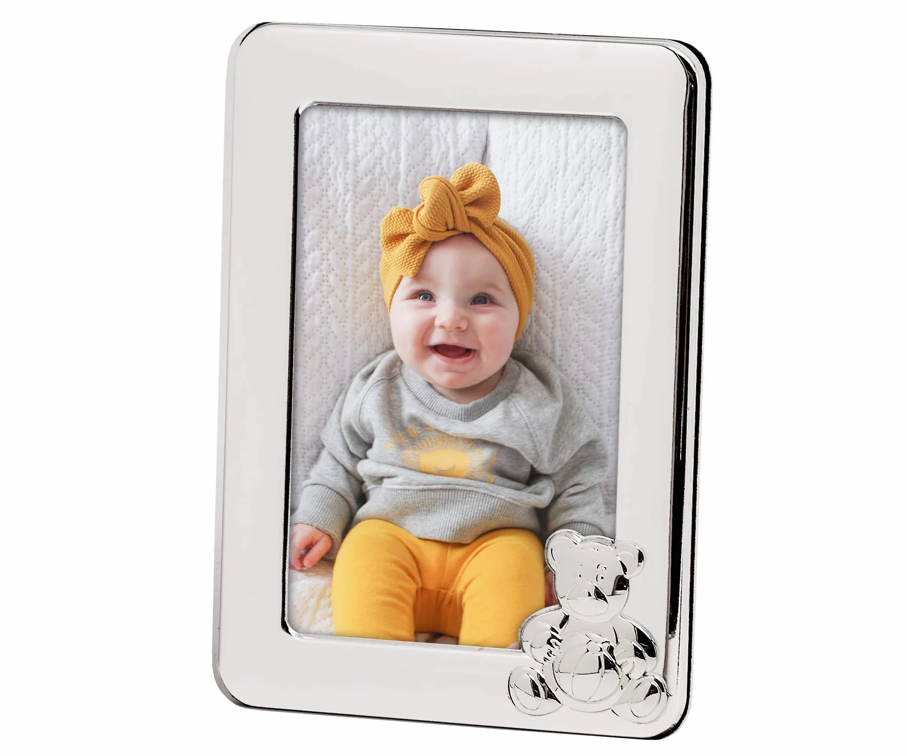 EDZARD Cadre Photo Enfant 10x15 cm Argenté Résistant à la Ternissure
