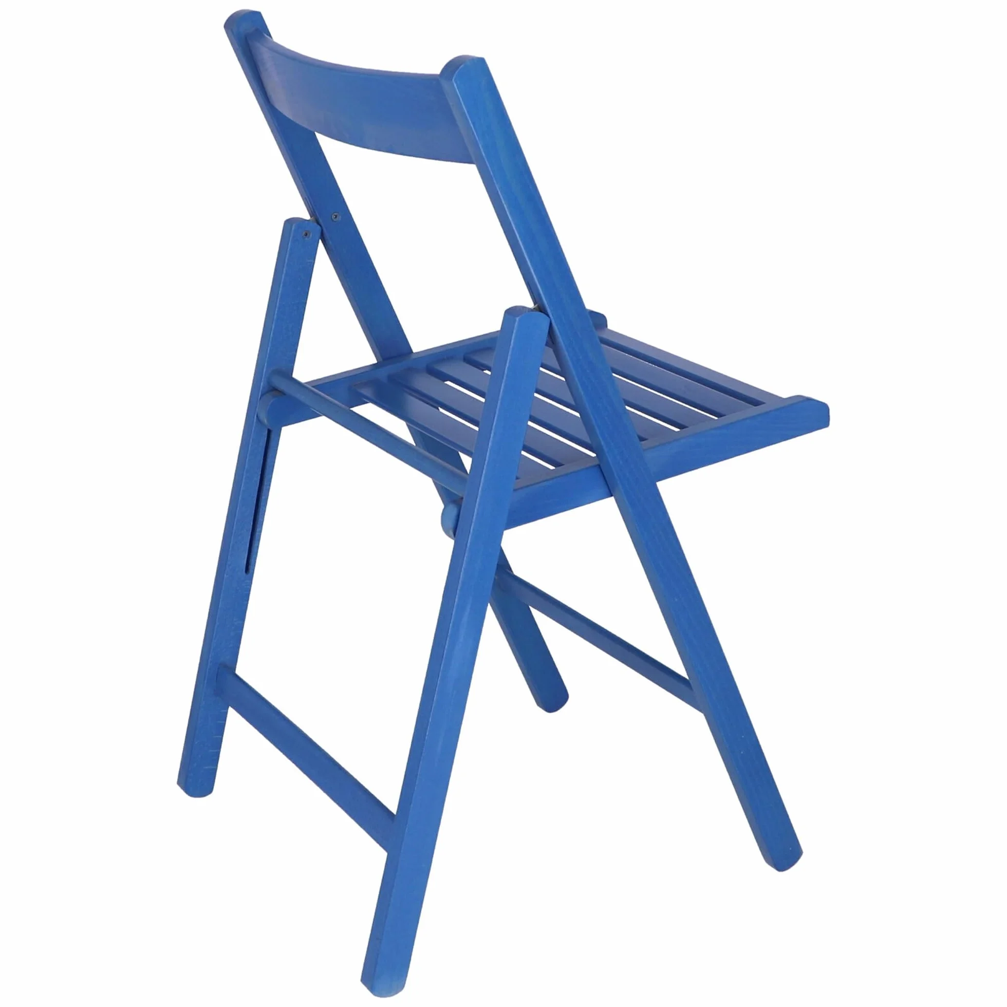 Mueblear 19015 Chaise Pliante Bas Bois Bleu 43 x 46 x 79 cm