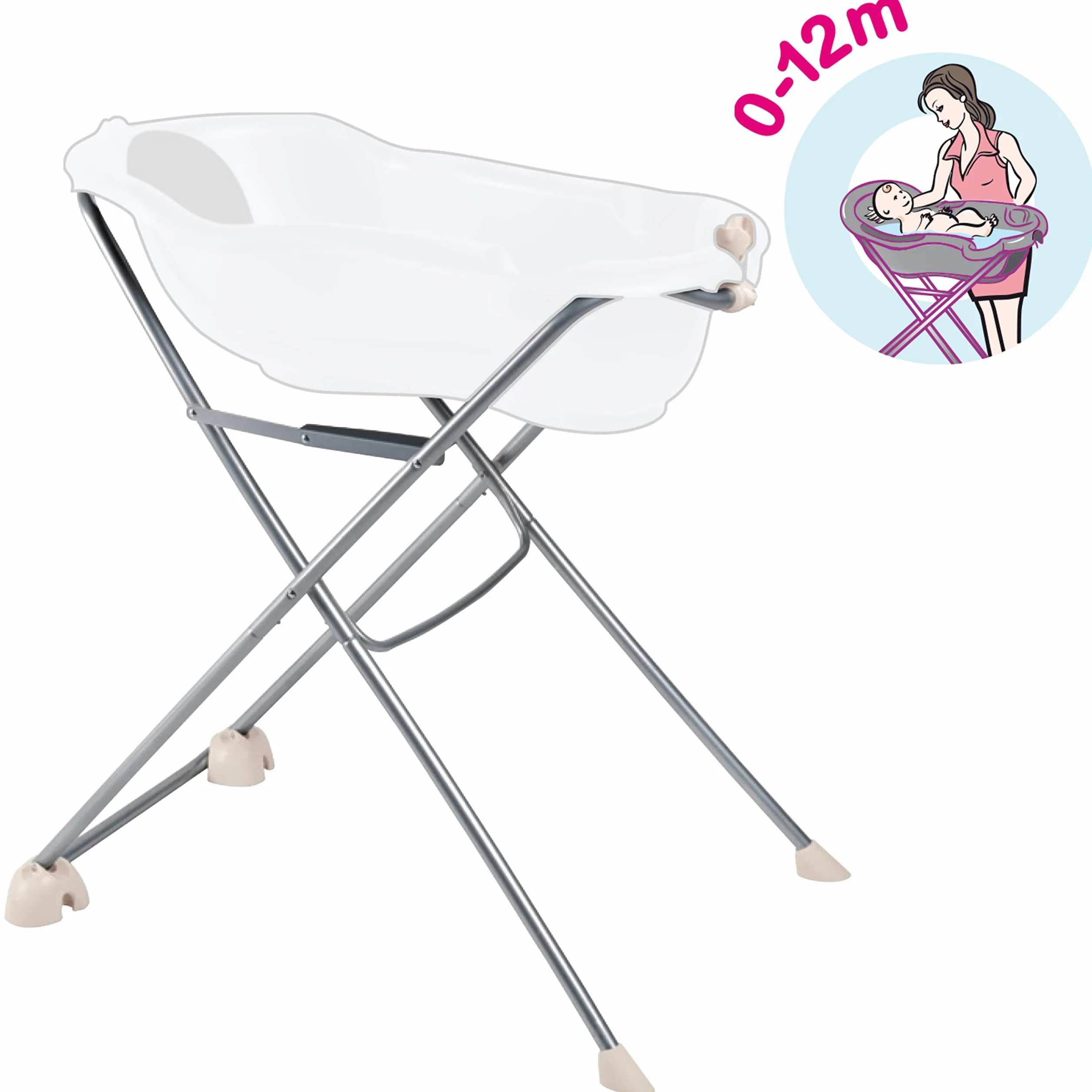Tigex Support pour Baignoire Bébé Anatomy Pliable 12kg Max 0-12 Mois