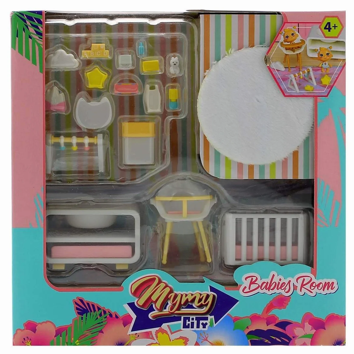 Famosa Mymy City Ensemble de Meubles pour Chambre de bébé Fille 3-8 Ans