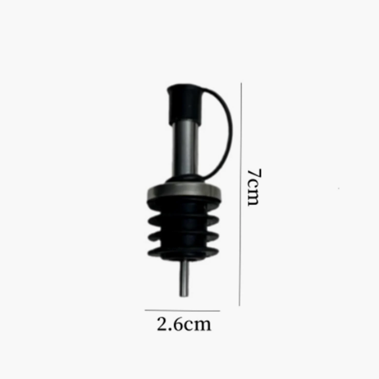 Bouchons à vin 30 pièces verseur de bec bouteille d'huile en acier inoxydable avec bouchon flacon liège distributeur d' for garder le Champagne frais(Black)