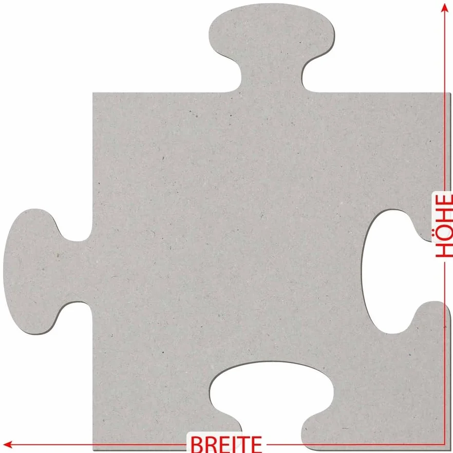 Lot de 10 pièces de puzzle en carton 35 cm - Décoration de bricolage
