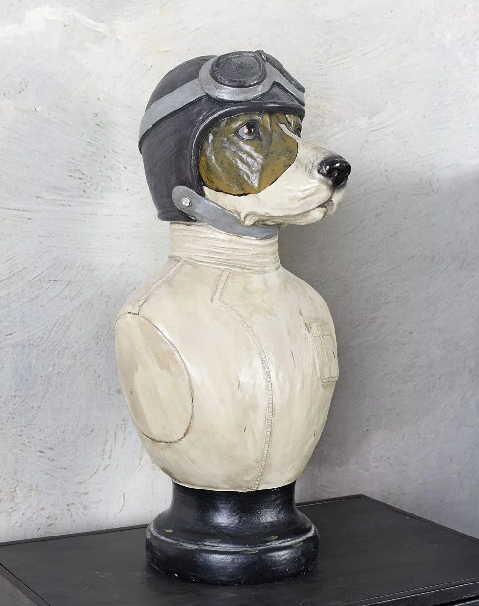 Buste d'animal Décorative Antique 50cm Chien Hundepilot lup038