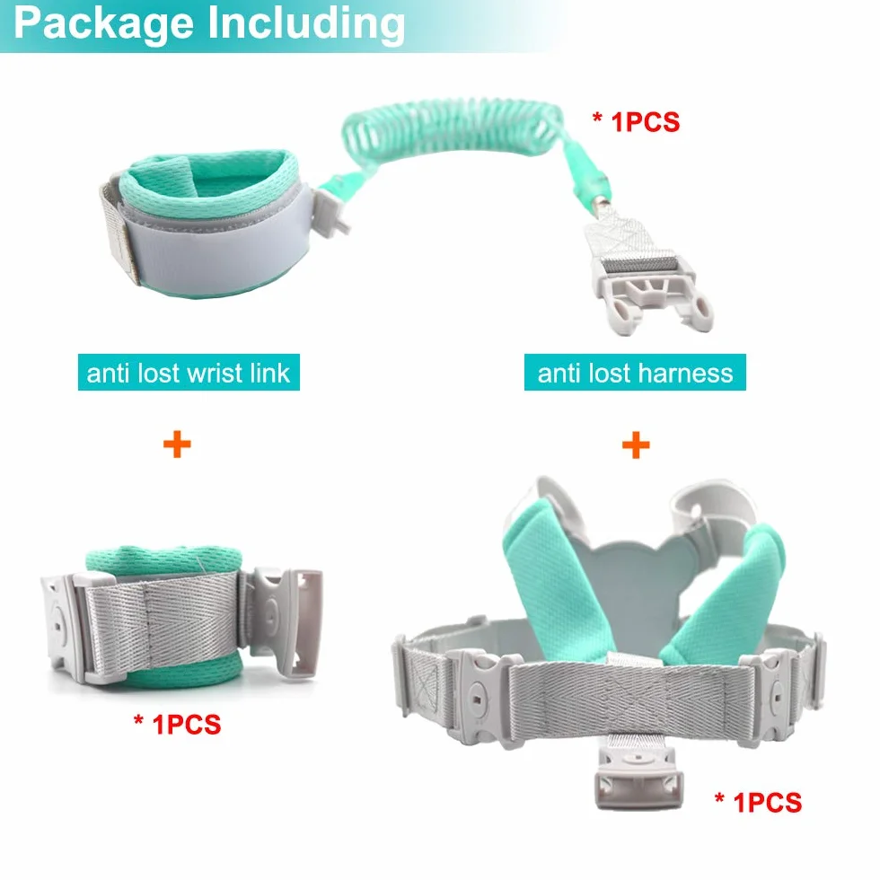 Rênes de sécurité bébé Anti perdu poignet Ceinture Laisse Harnais enfant Souple Voyage