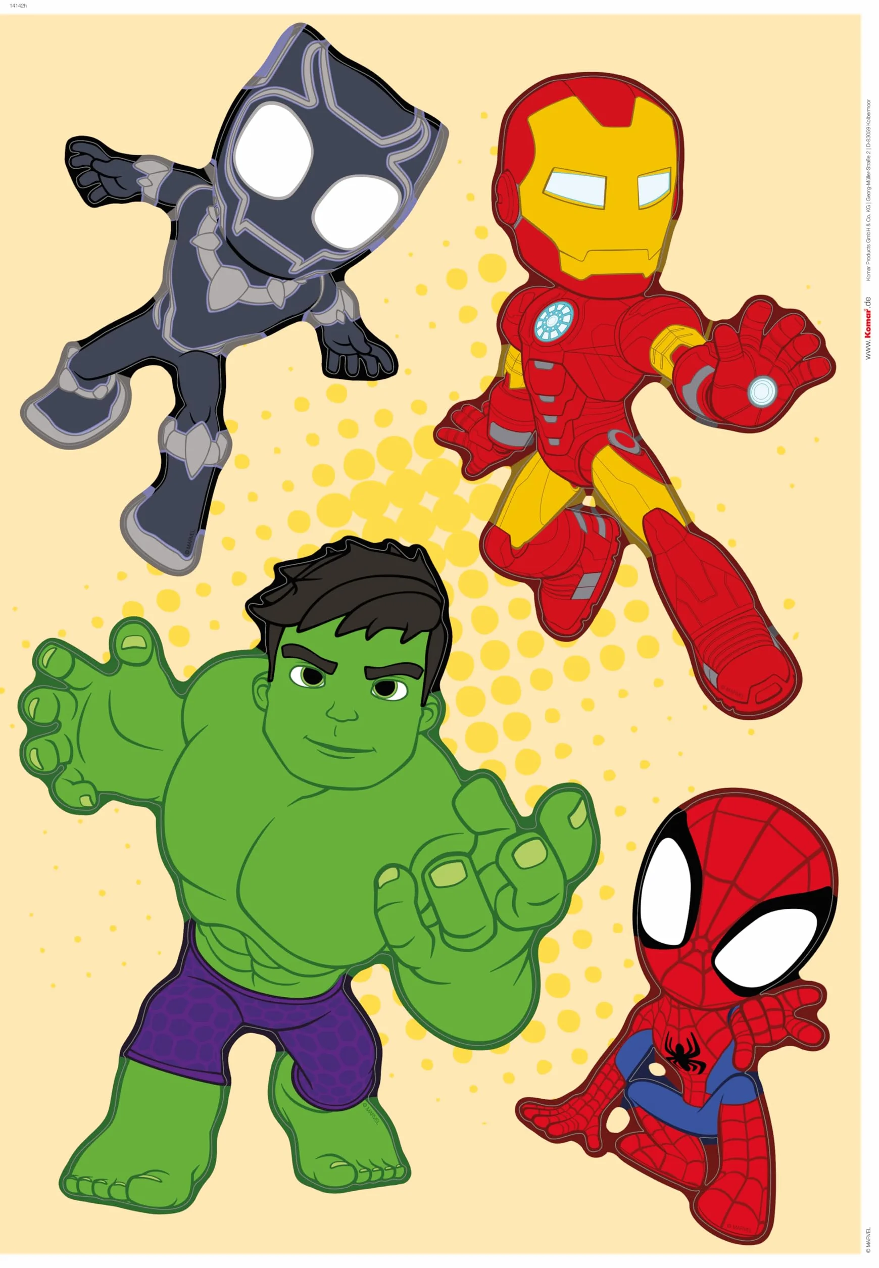 Komar Sticker mural Spidey and His Amazing Friends Power Group 50 x 70 cm Marvel