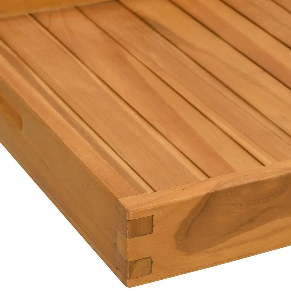 Plateau de service 50x50 cm Bois de teck massif