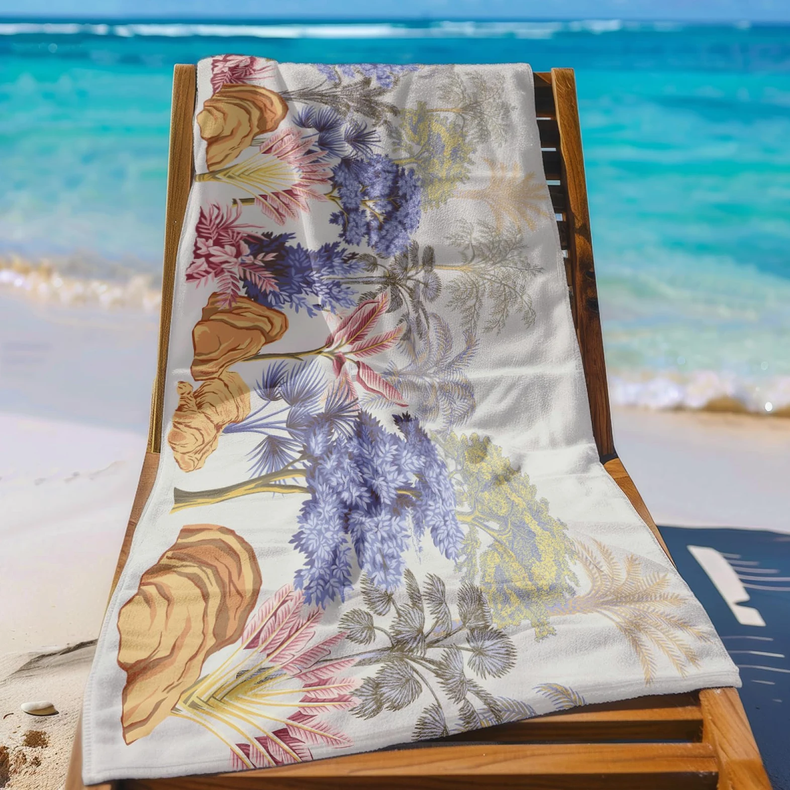Serviette de Plage Orange Arbre Jaune Serviette de Bain Sport Piscine Toilette Microfibre Piscine Anti Sable Drap de Plage Bain xxl Ultraléger Portable Towel Absorbant Séchage Rapide 200x220cm