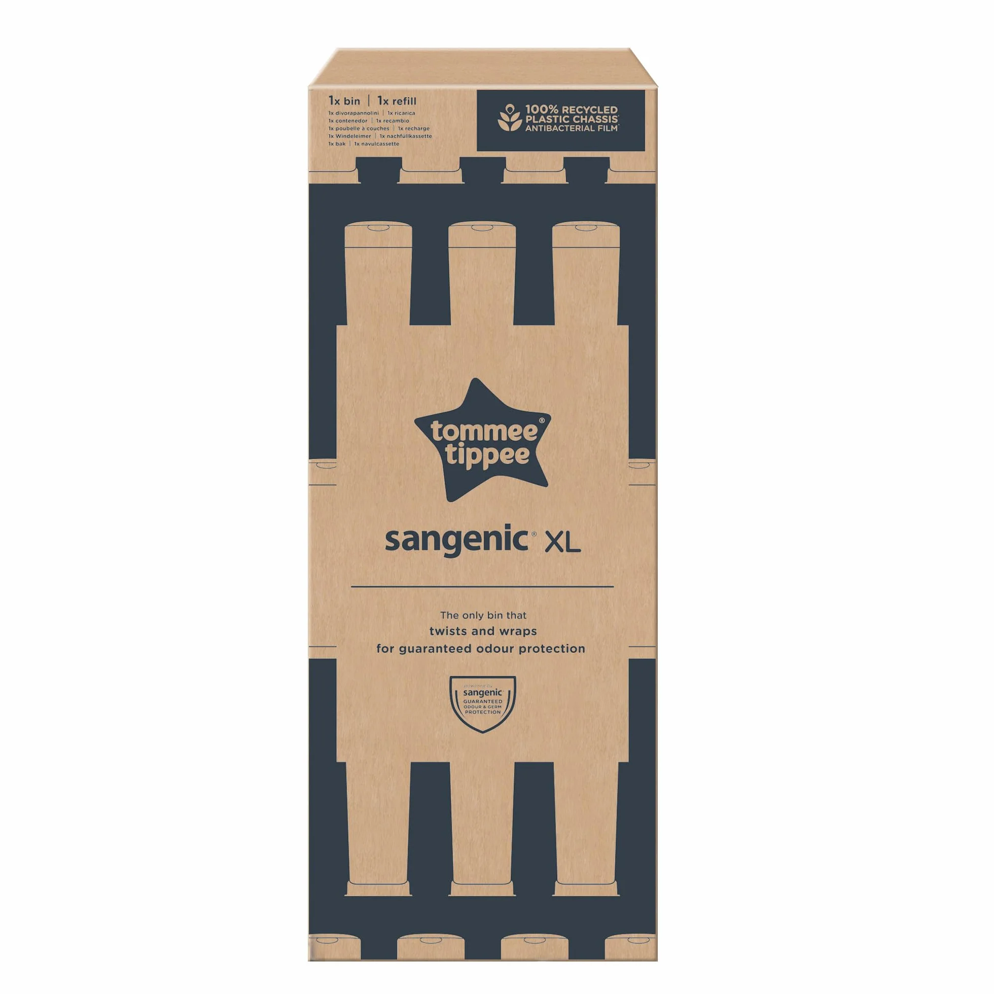Tommee Tippee XL Poubelle à Couches Twist and Click, Blanc