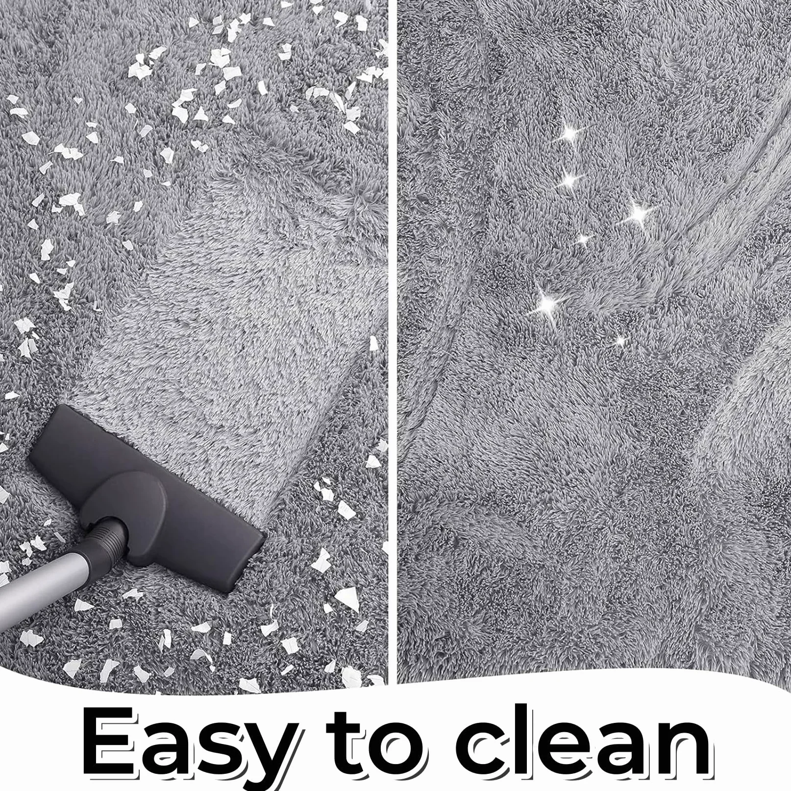 Tapis de Chambre 80 x 300 cm Antidérapant, Doux Au Toucher Lavable Tapis Intérieur Extérieur Facile à Nettoyer pour Salon, Chambre à Coucher, Bureau, Blanc