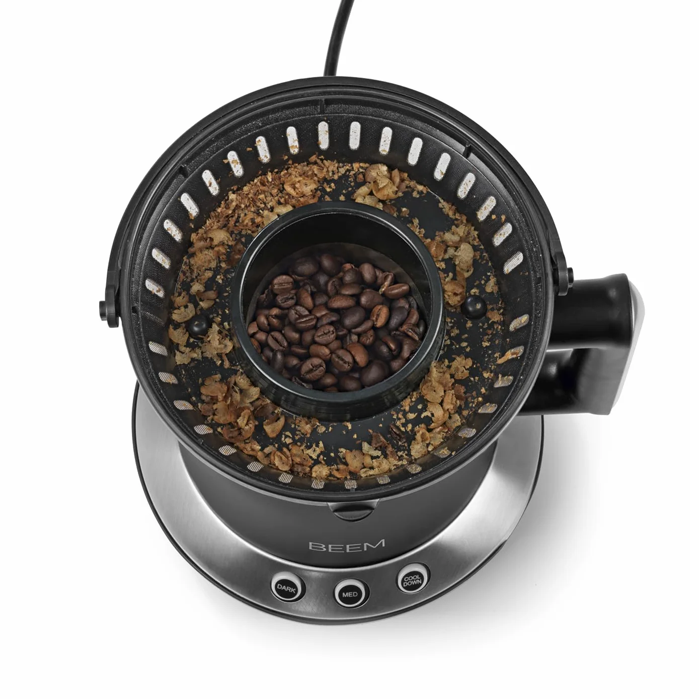 BEEM ROAST-PERFECT Torréfacteur acier inoxydable 200 g café brésil grain entier non torréfié 2 degrés torréfaction réglables