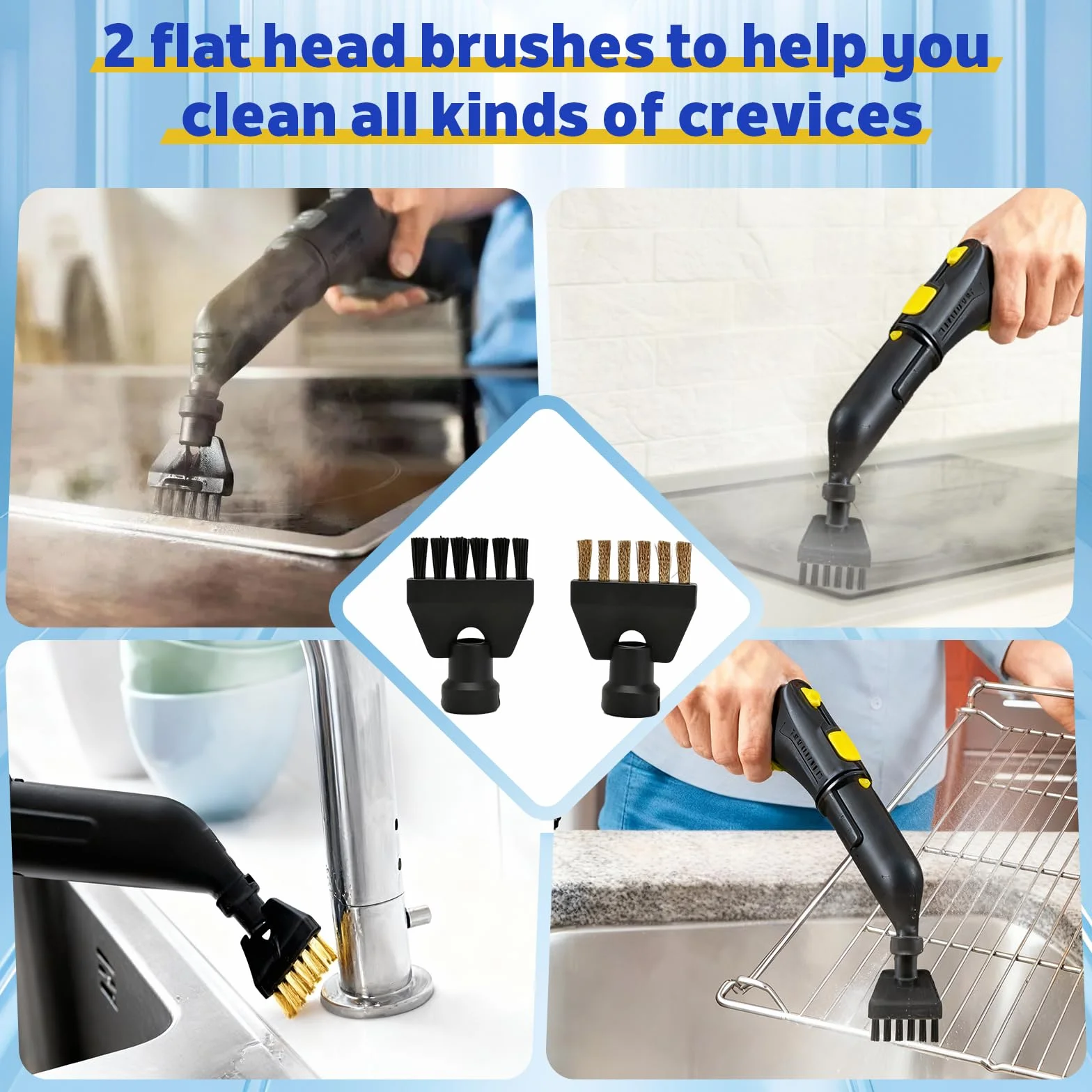 Accessoires pour nettoyeur vapeur Kärcher SC1 SC2 SC3 SC4 SC5, brosses à joints, brosse ronde, buses d'alimentation