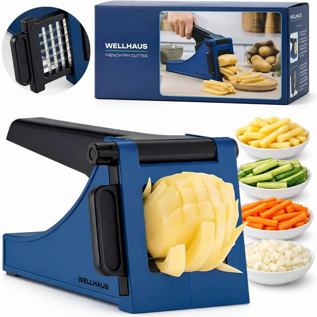 Coupe-Frites en Acier Inoxydable Multifonction pour Frites Maison, Fruits et Légumes