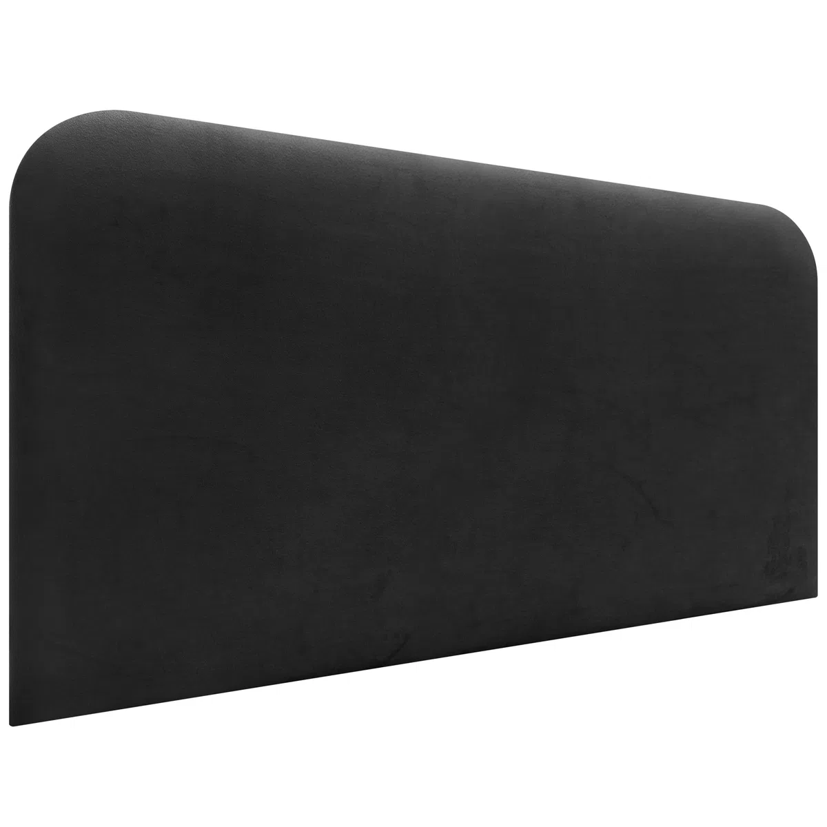 DHOME Tête de Lit Lisse et Courbée Rembourrée en Velours Hauteur 70 cm pour Mur Têtes de Lit Acoustiques et Absorbantes pour Chambre (Noir, 160cm)