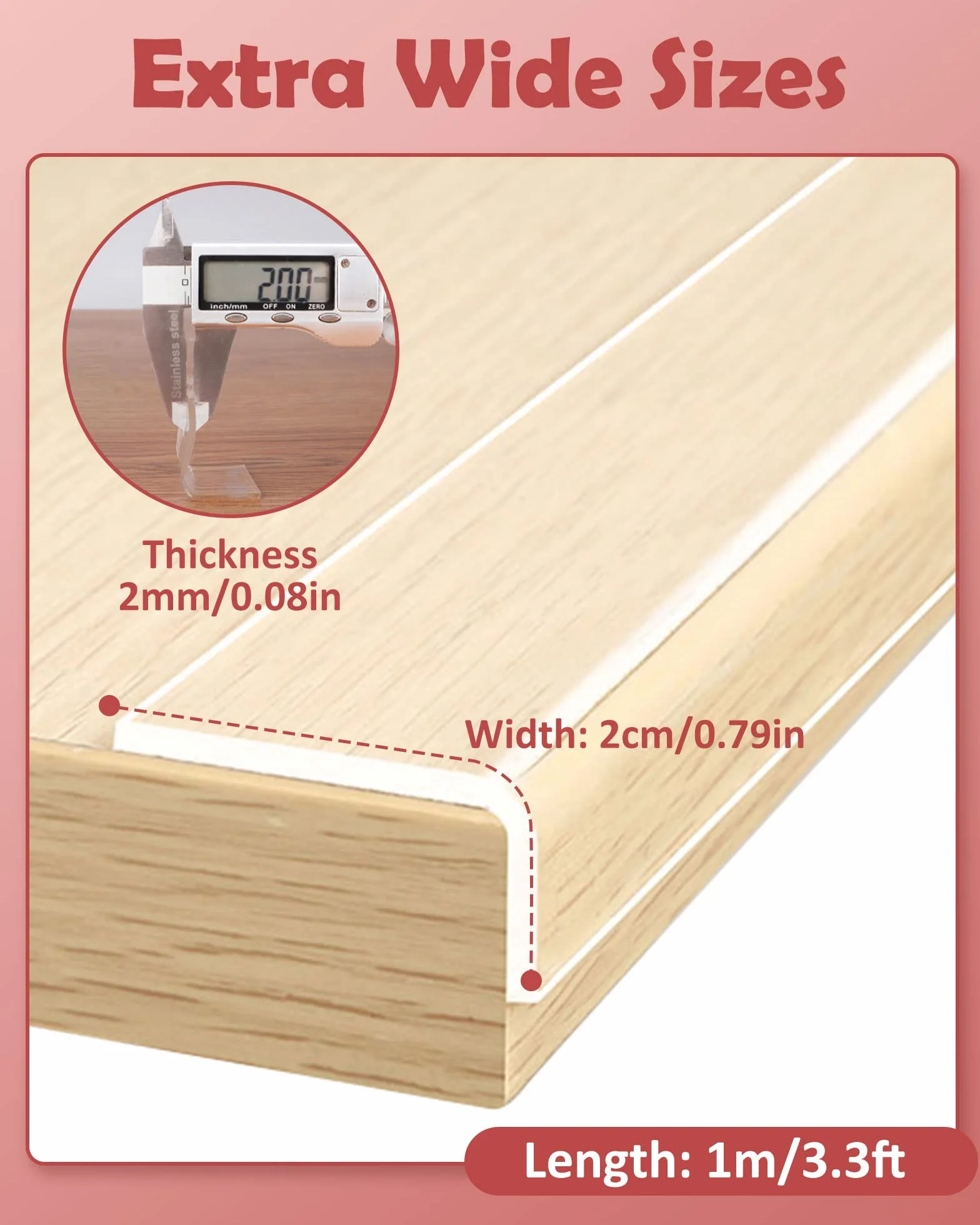 Loiion Protege Coin de Table Bebe Transparent 1M Pré-adhésif Extra Fort Nano Tape Protection Bebe Table Meuble Sécurité