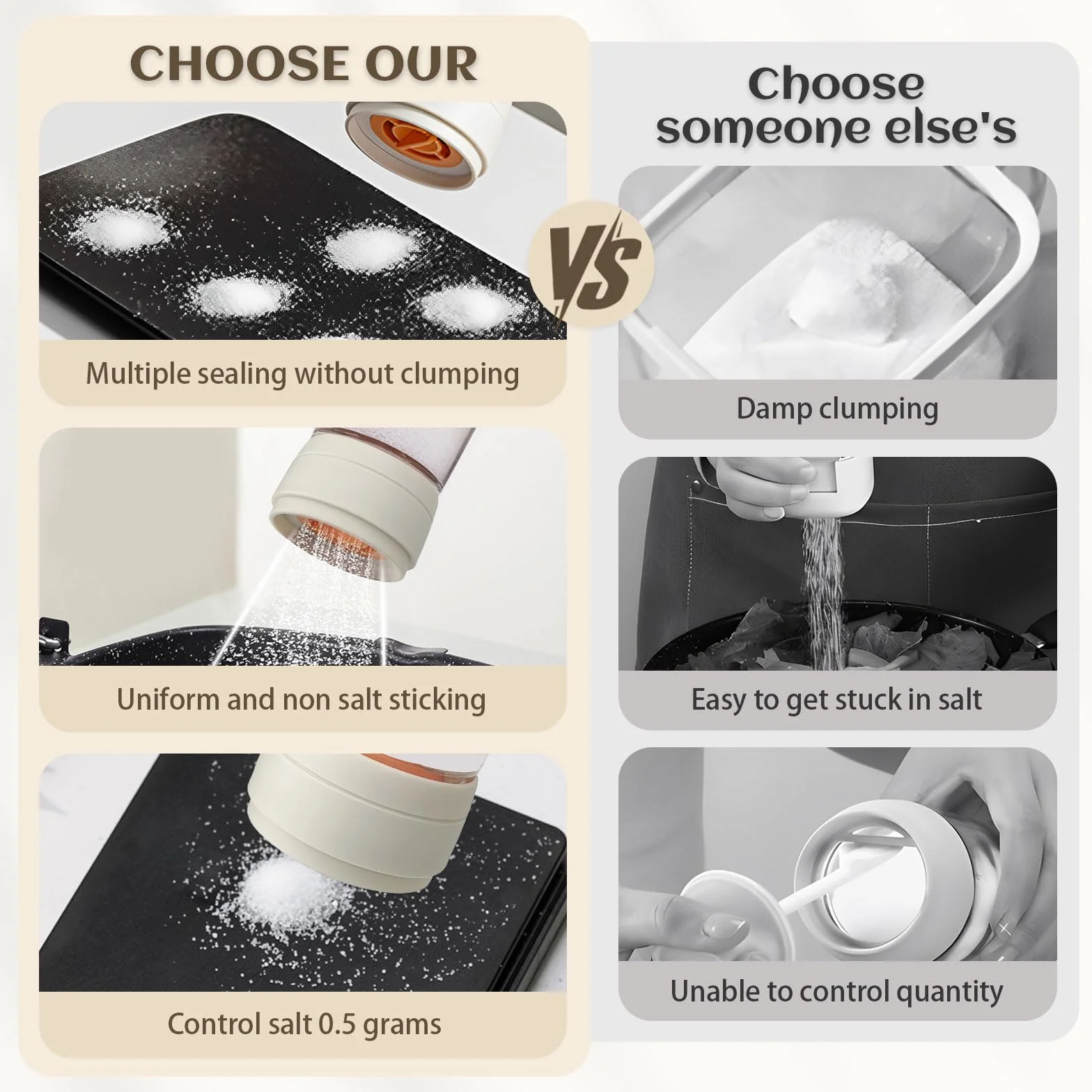 Salières et poivrières lot de 2 avec couvercle 0,5 g en verre distributeur d'épices