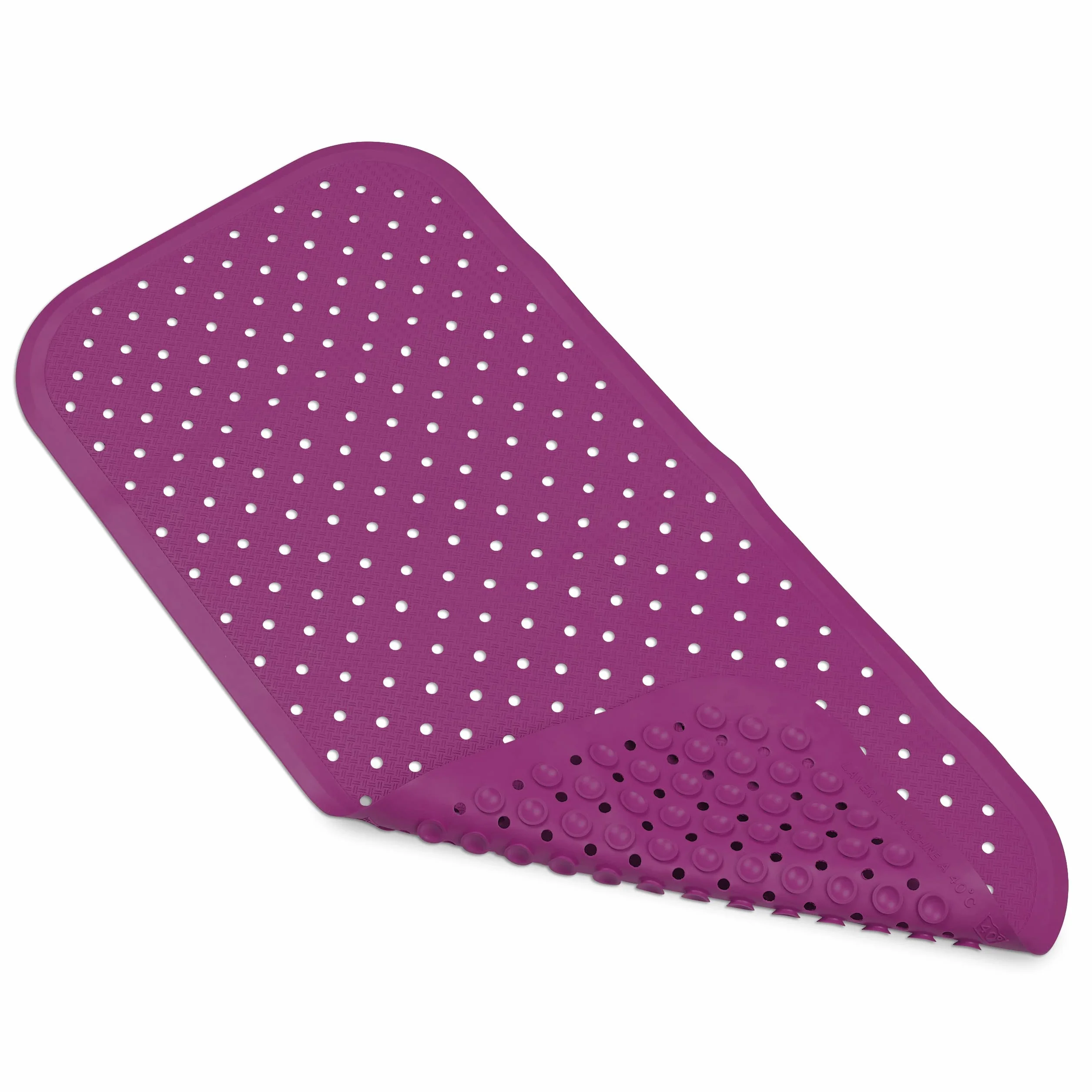 Tapis de baignoire antidérapant sans plastique FSC 76 x 34 cm Violet