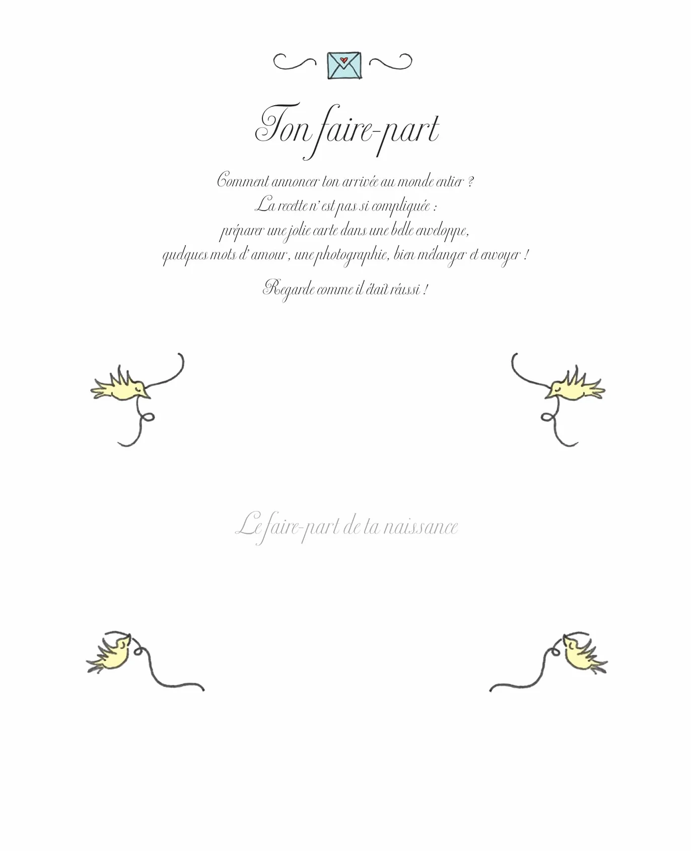 Le petit journal de mon bébé
