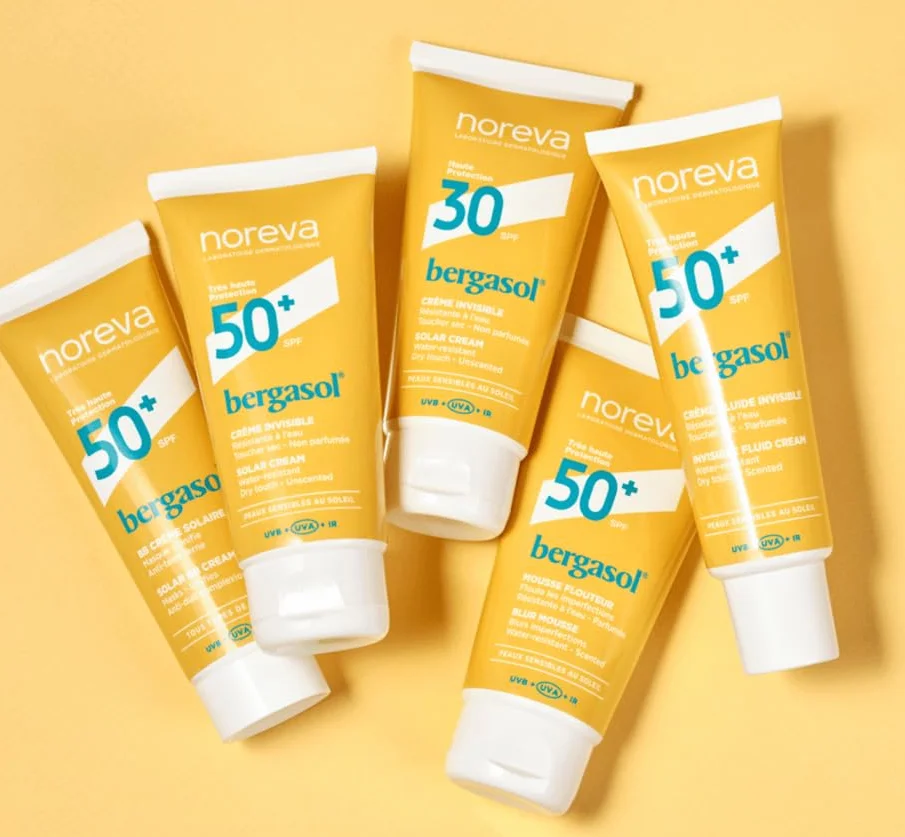 Noreva Bergasol Crème Invisible SPF50+ Haute Protection UVA UVB Infrarouges Lumière Bleue 50ml