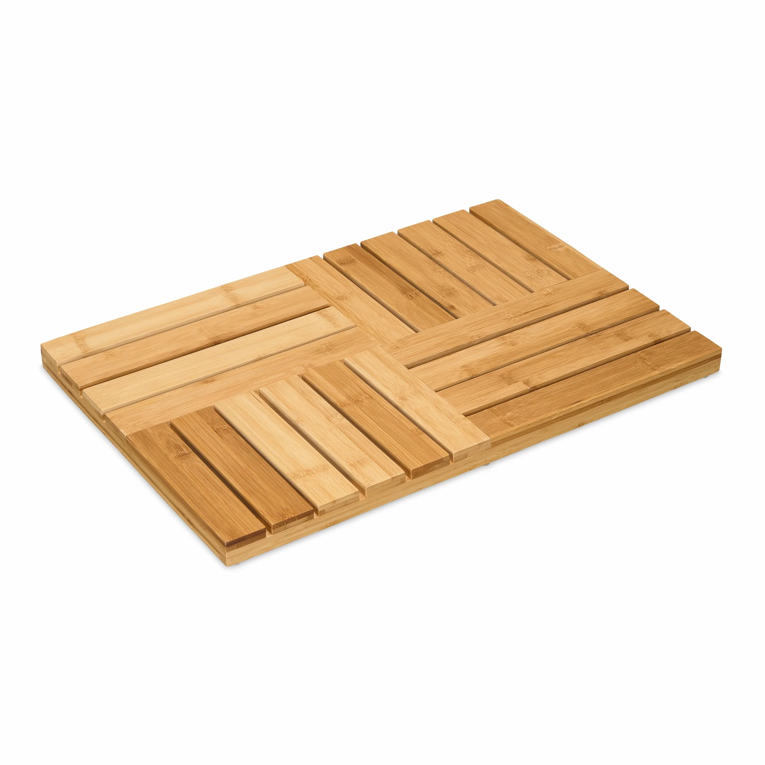 Relaxdays Tapis de Bain en Bambou 61x40 cm Antidérapant pour Sauna Baignoire Piscine