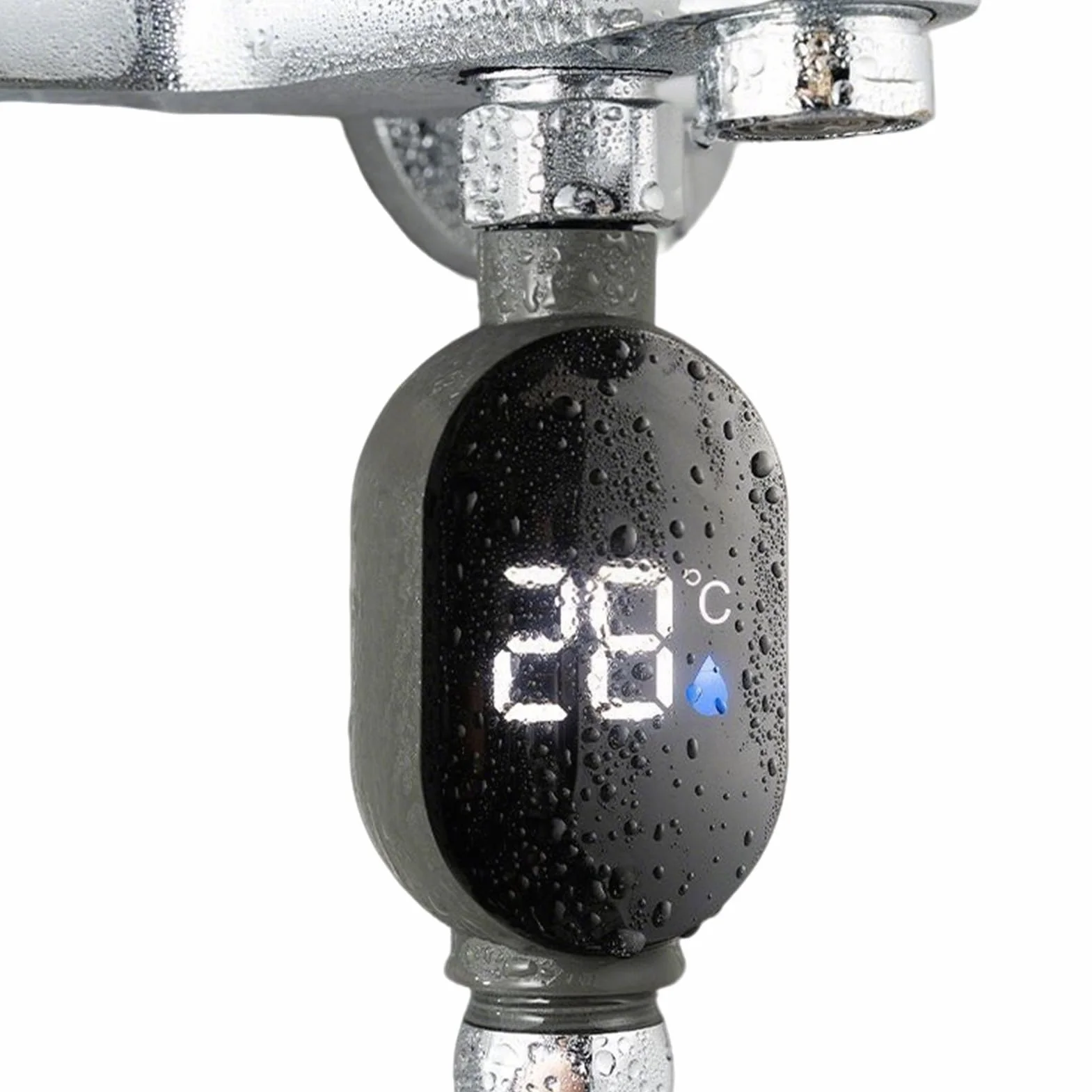 Thermostat de bain imperméable avec affichage LED, moniteur de température de douche