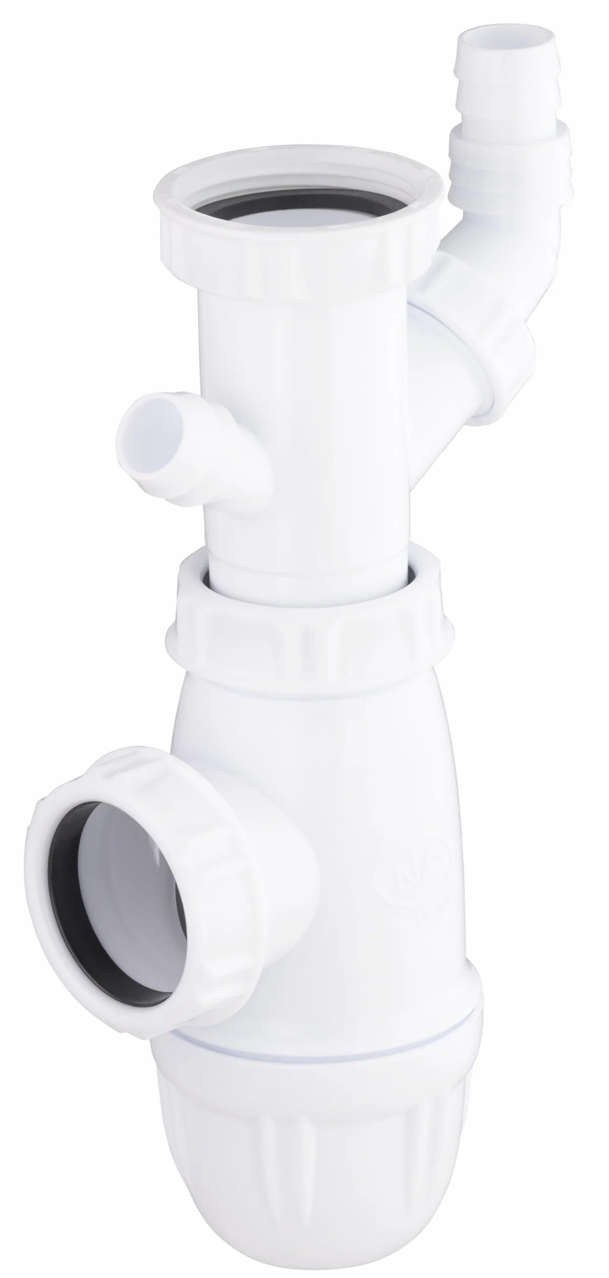 Siphon NF pour évier avec 2 prises machine à laver NOYON & THIEBAULT