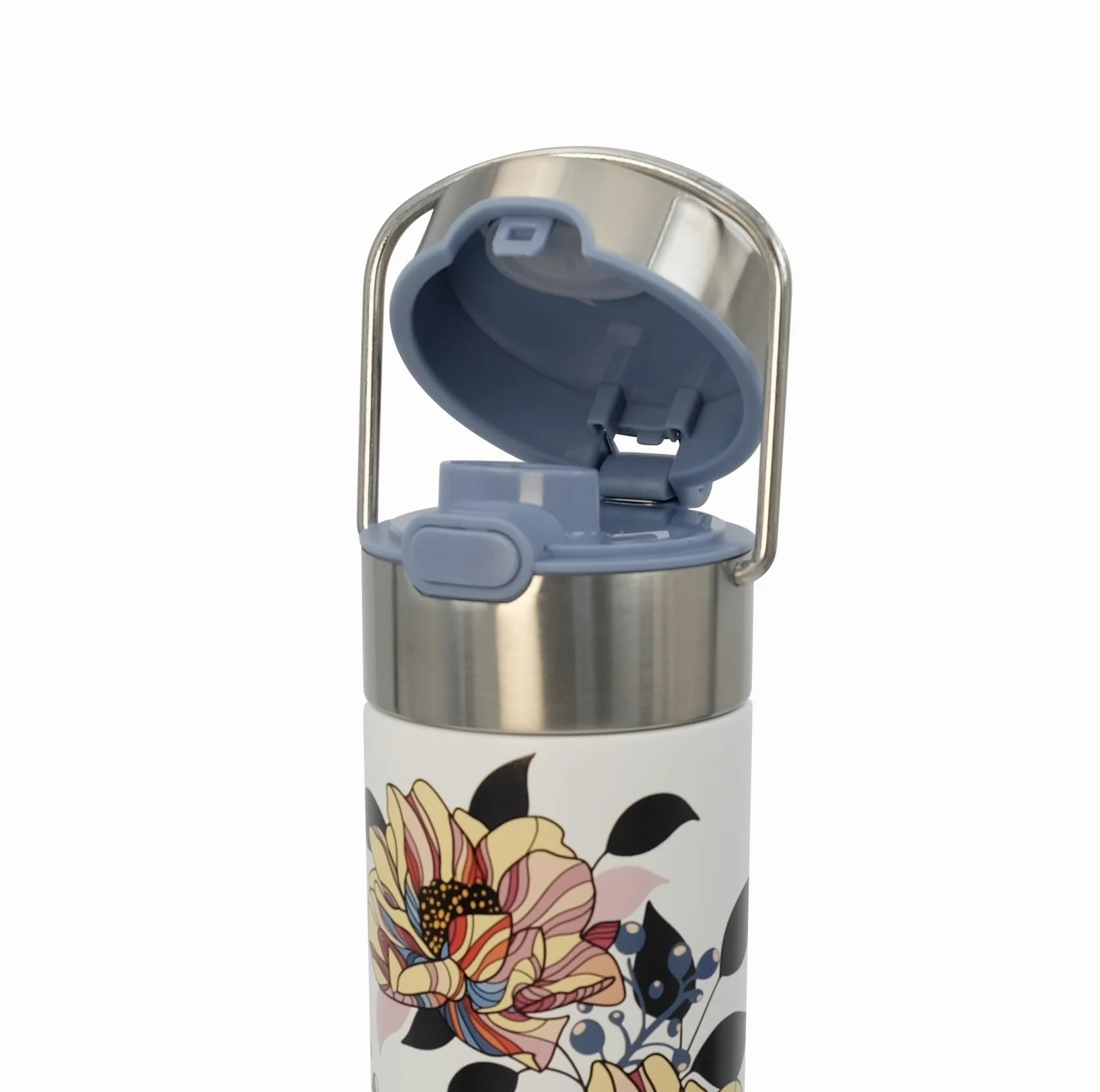Eigenart LEEZA Moon 11024 Gourde isotherme à double paroi en acier inoxydable avec bouchon sport et passoire, sans BPA, 500 ml