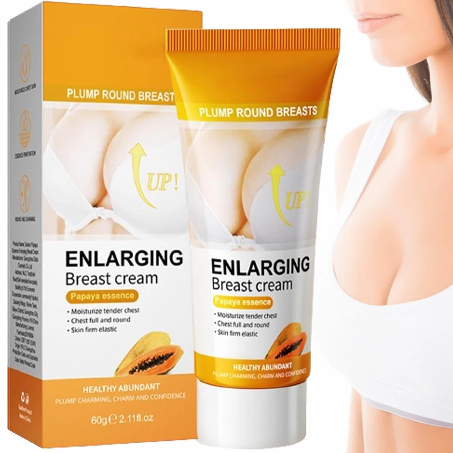 Crème Volume Poitrine Augmentation Mammaire Agrandissement Seins Papaye Noix de Coco 60g