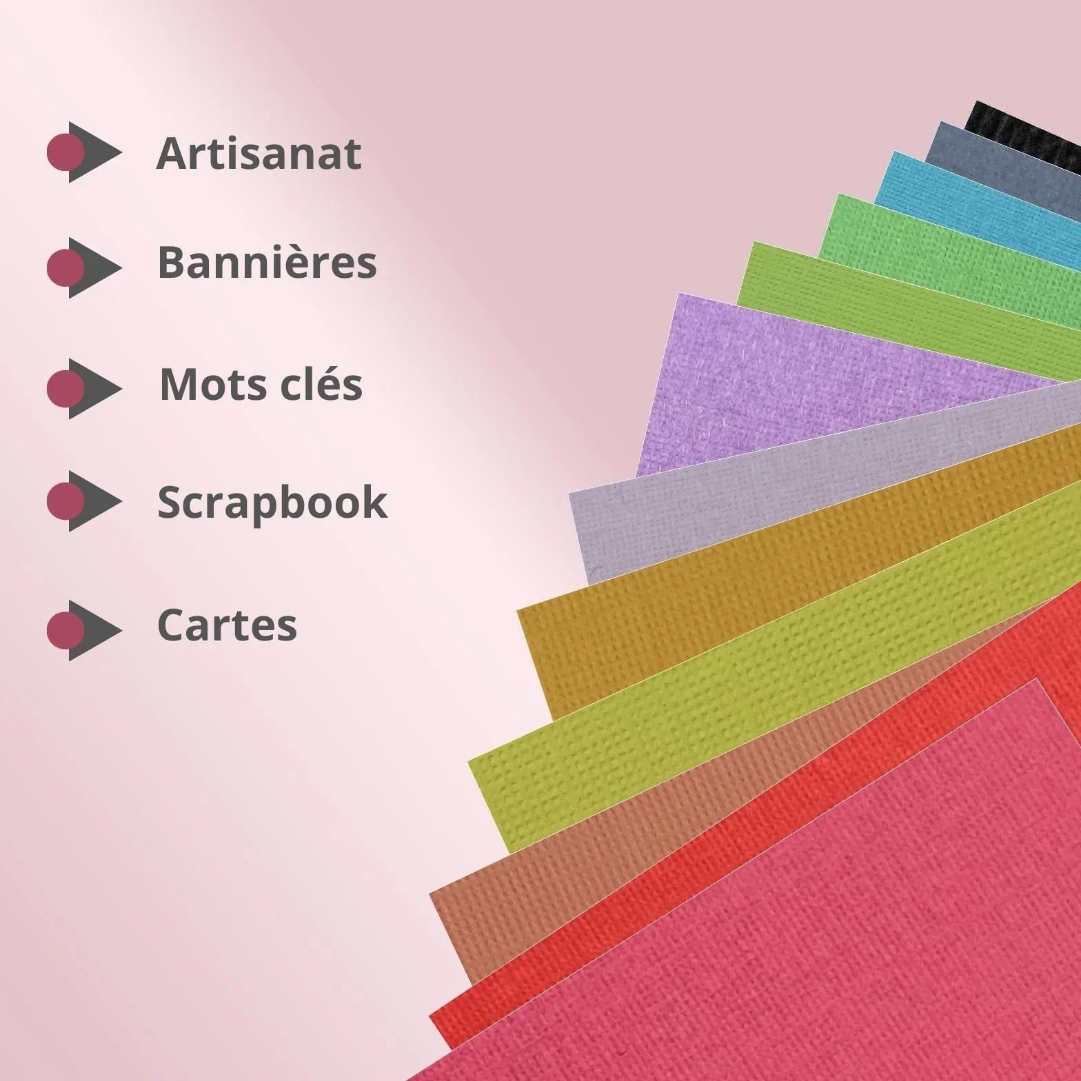 Papier cartonné texturé A5 250g 56 unités 28 couleurs