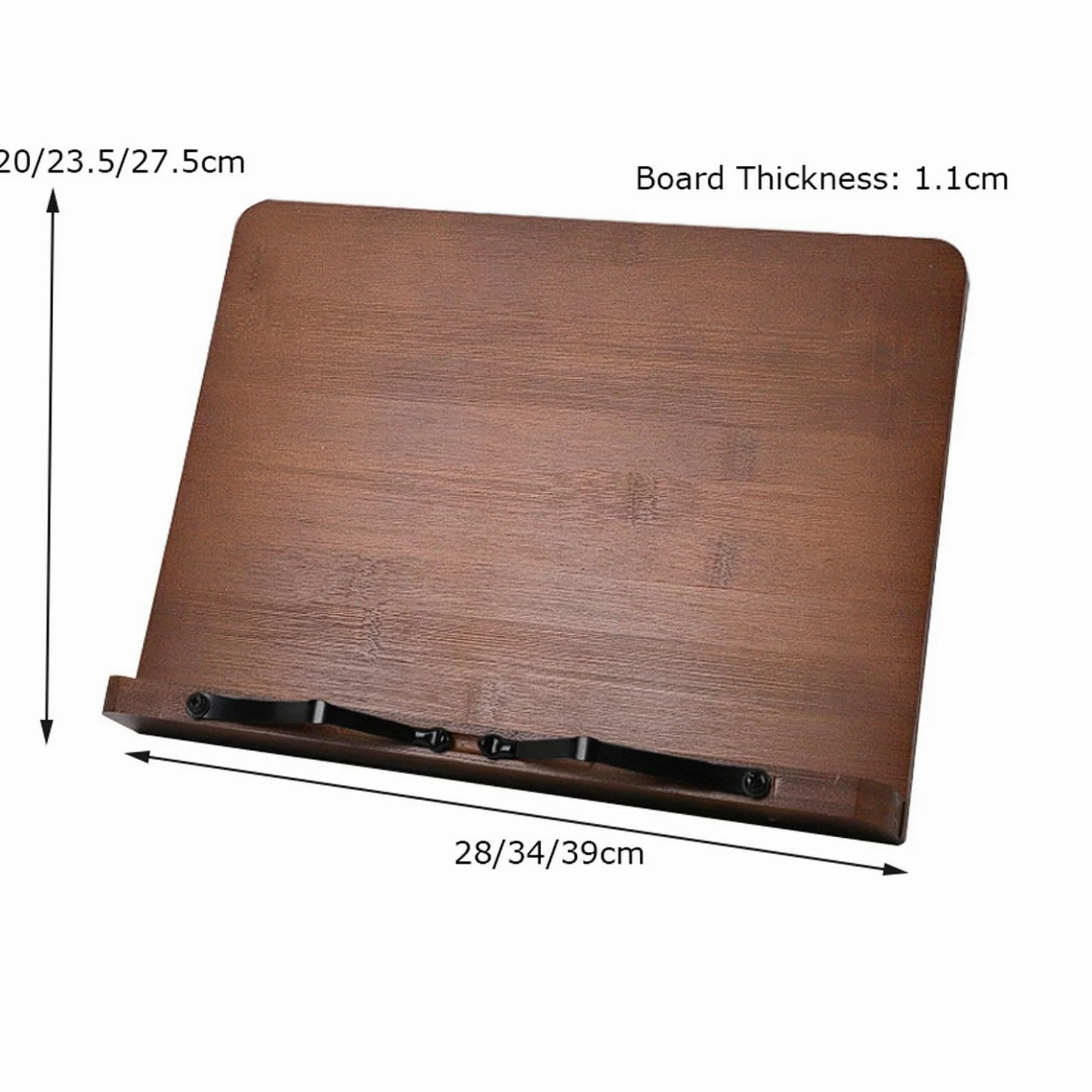 Support de lecture réglable en bambou, support livre à 6 positions for ordinateurs portables, tablettes et livres, bureau pliable for étudiants Livre de cuisine(Brown,Petit)