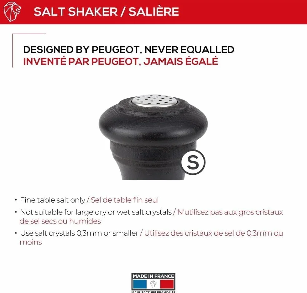 PEUGEOT Bistro Salière 9 cm Bois PEFC Fabrication Française