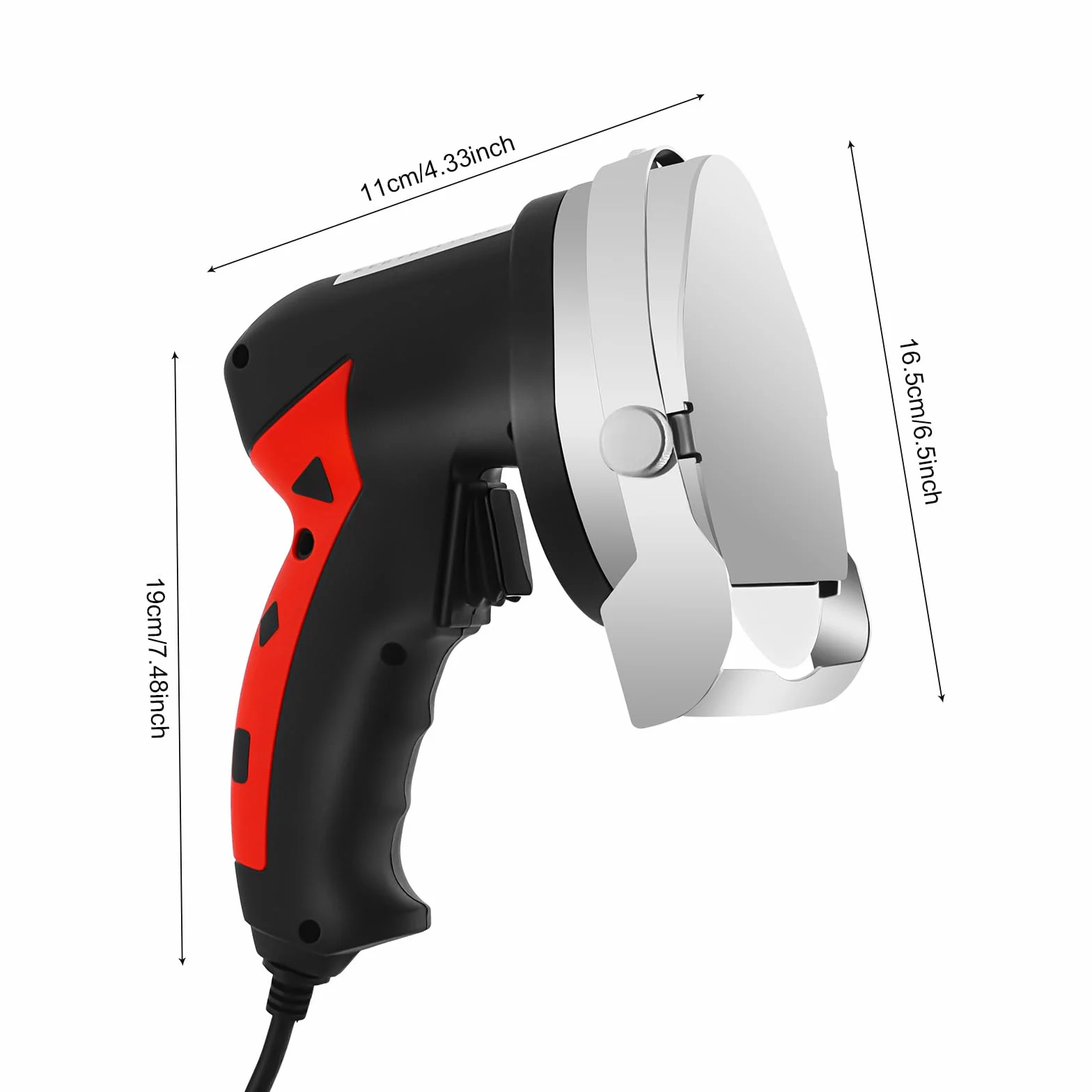 Coupe-kebab électrique 80 W moteur cuivre épaisseur réglable 1-8 mm lames acier inoxydable rouge/noir