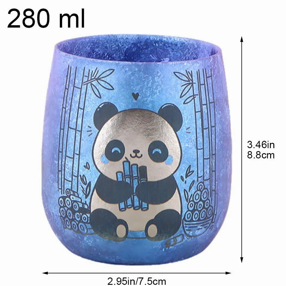 Tasse À en Titane À Motif Panda, Tasse À Boire en Titane, Tasse À Café pour À Dos, Camping en Plein Air