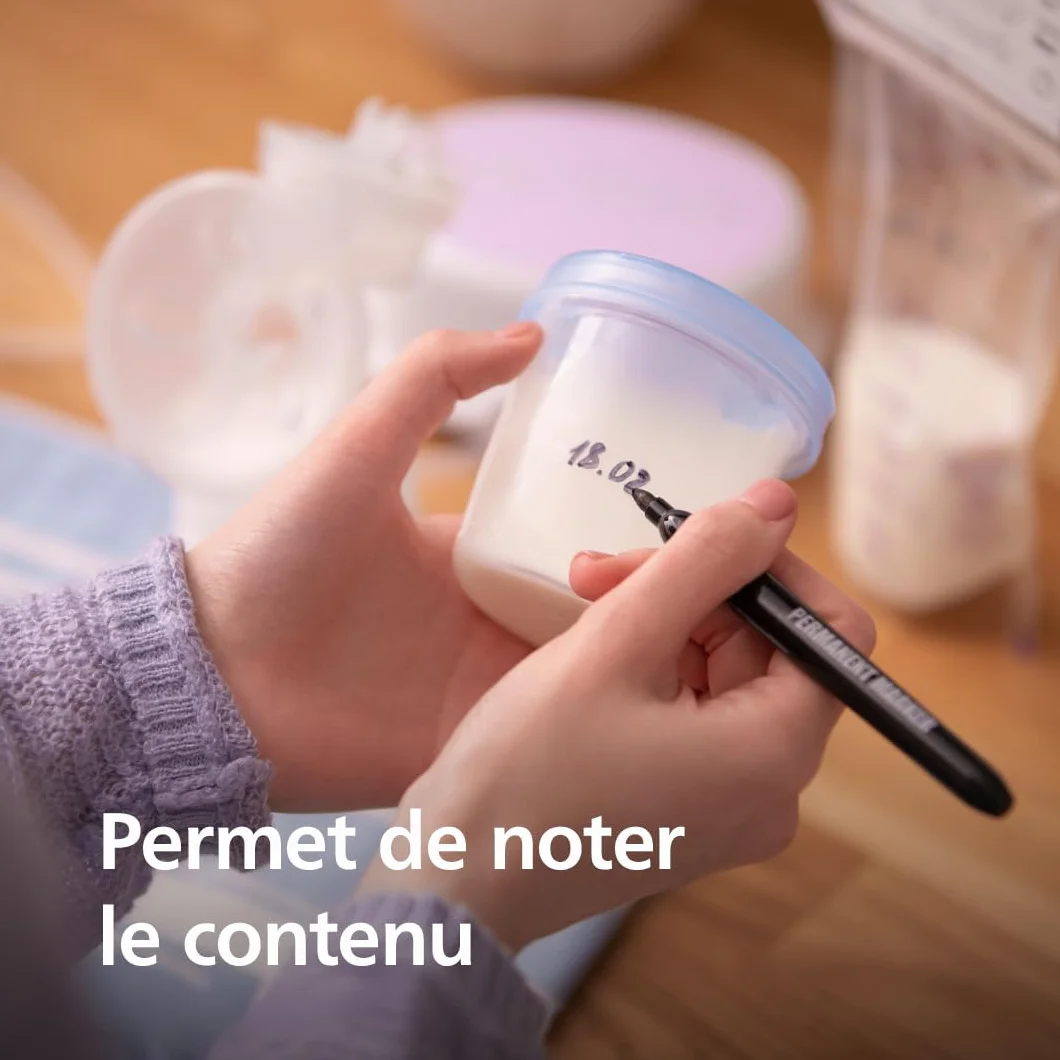Philips Avent SCF721/20 Pots de conservation 180 ml 240 ml avec couvercles cuillère de sevrage