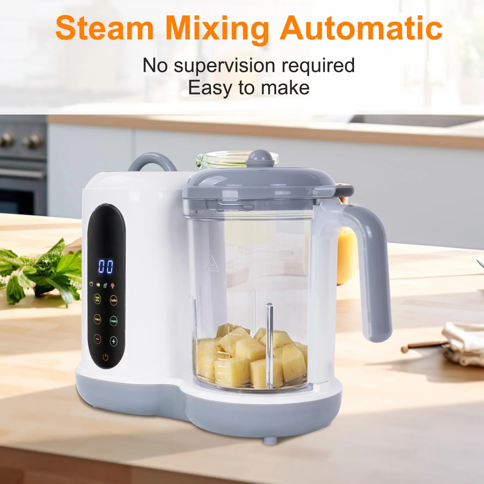 Robot Bébé 4 en 1 Mixeur-Cuiseur Vapeur, Diversification Alimentaire Multifonctions