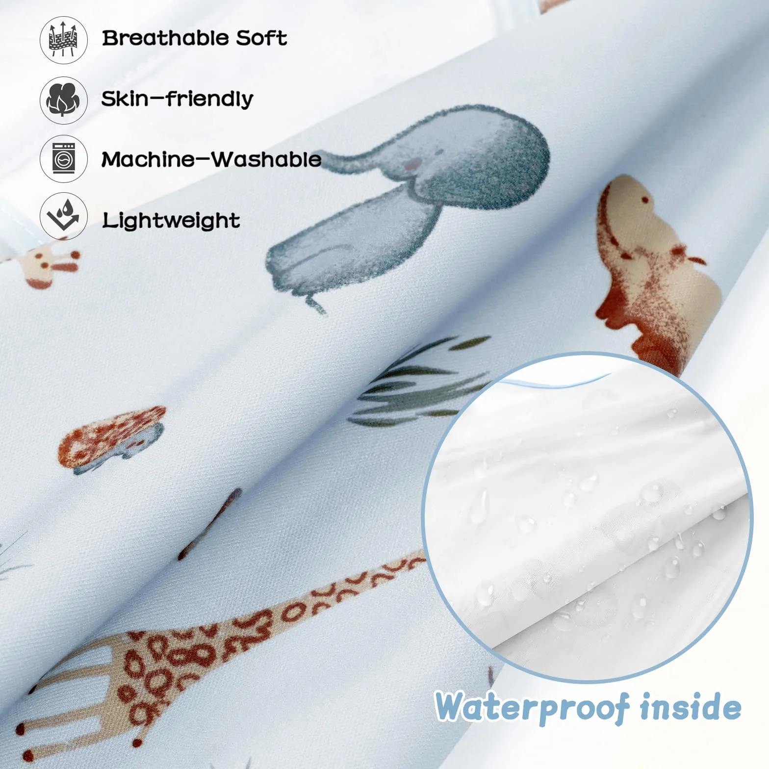 Vicloon Bavoir Manches Longues Bébé Imperméable Couverture Complète Résistant à l'Eau Taille Unique 6-36 Mois