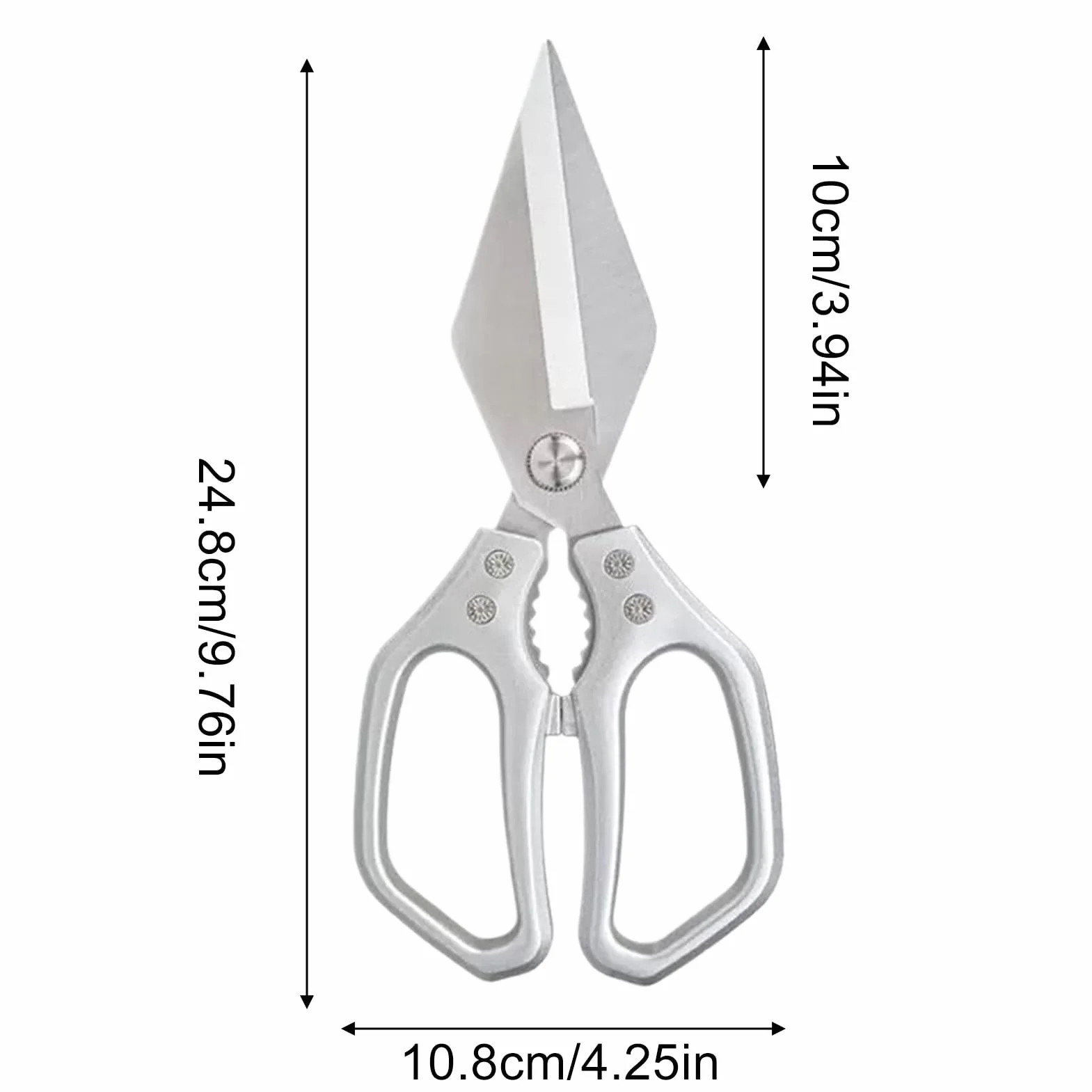 Ciseaux De Cuisine En Acier Inoxydable 10,8 X 24,8 Cm Robustes