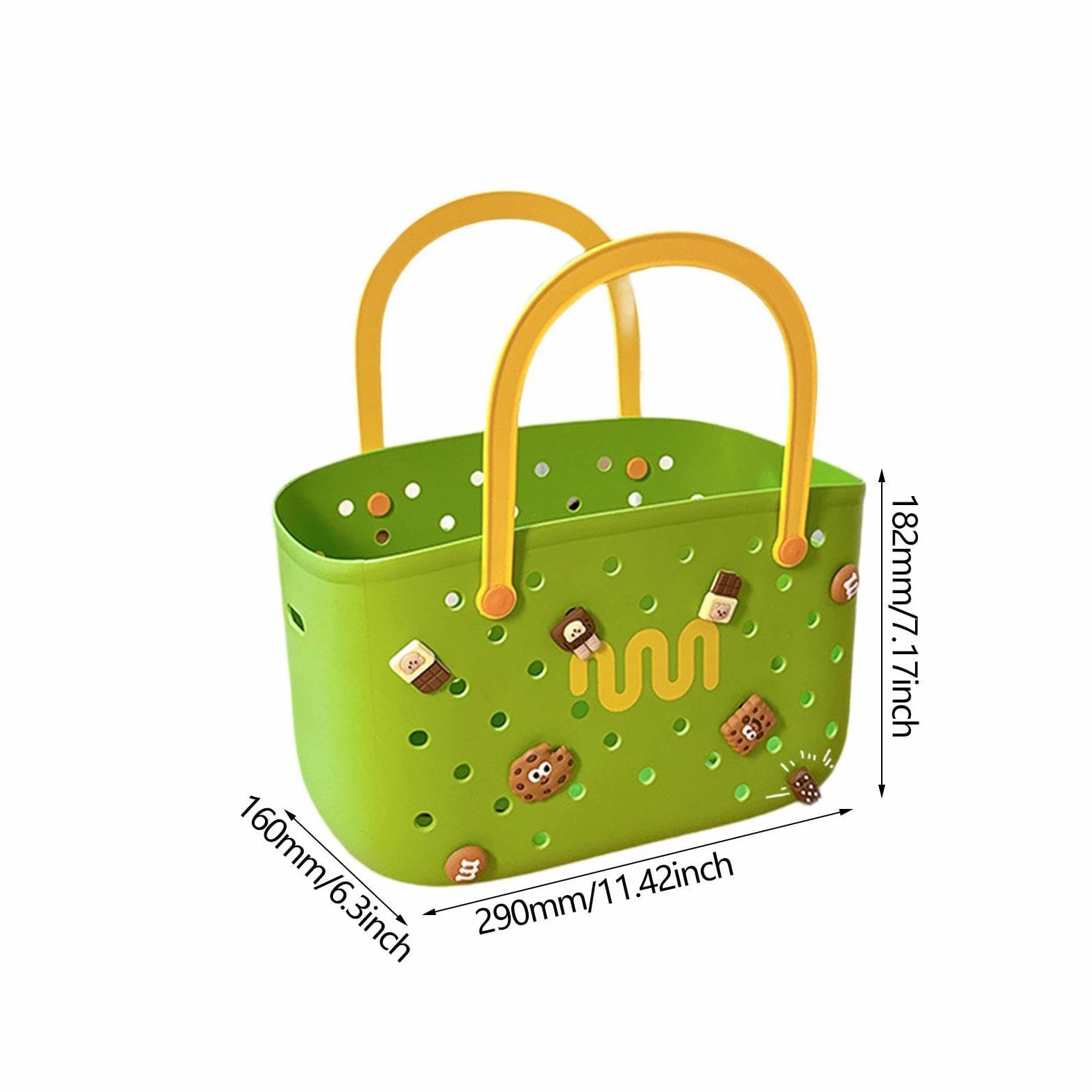 Sac de Plage, Portable, pour L'été, Sac de Tendance, Sac à Main, Panier de Plage Multifonctionnel, Vert