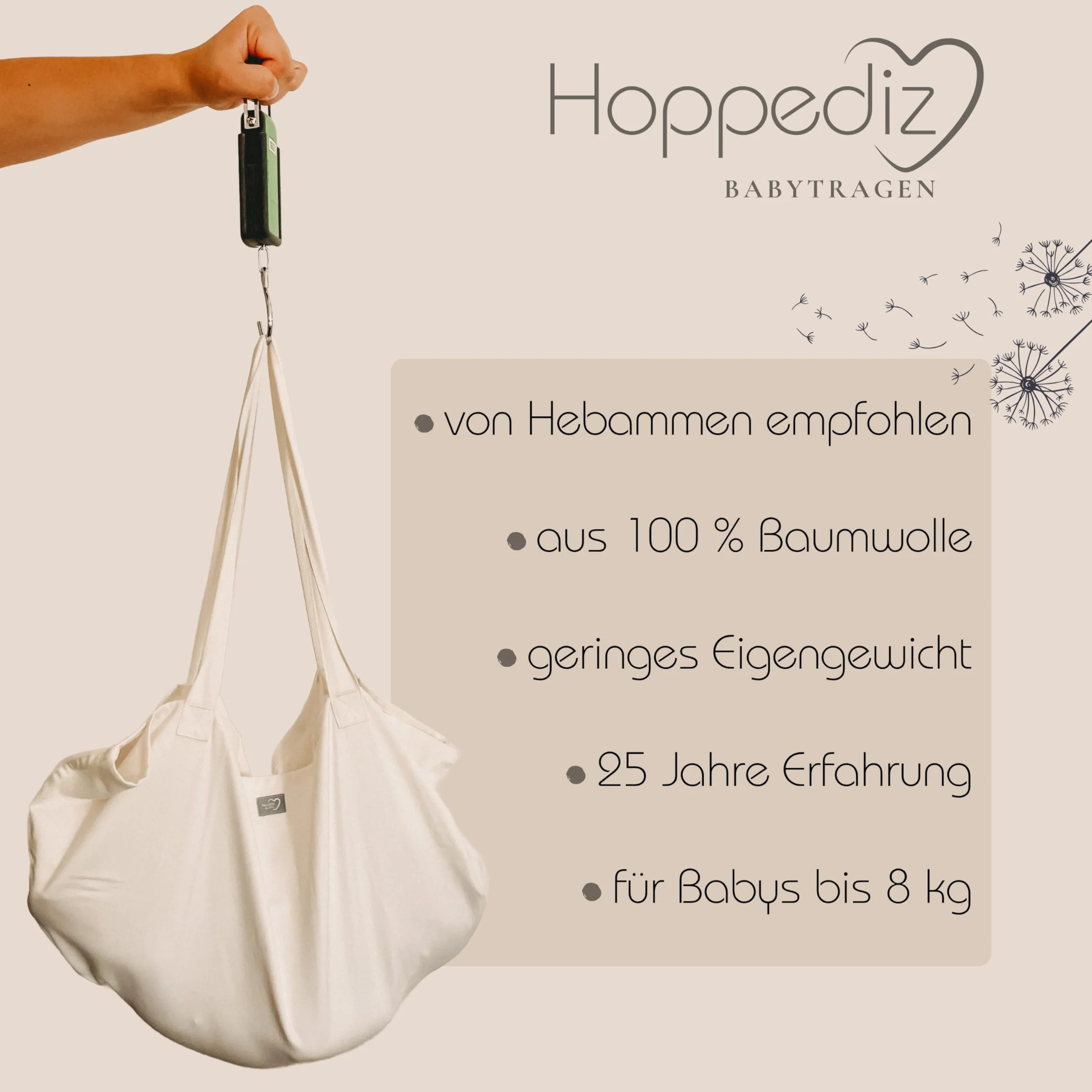 Hoppediz Berceau bébé suspendu pour pèse-bébé Aberdeen