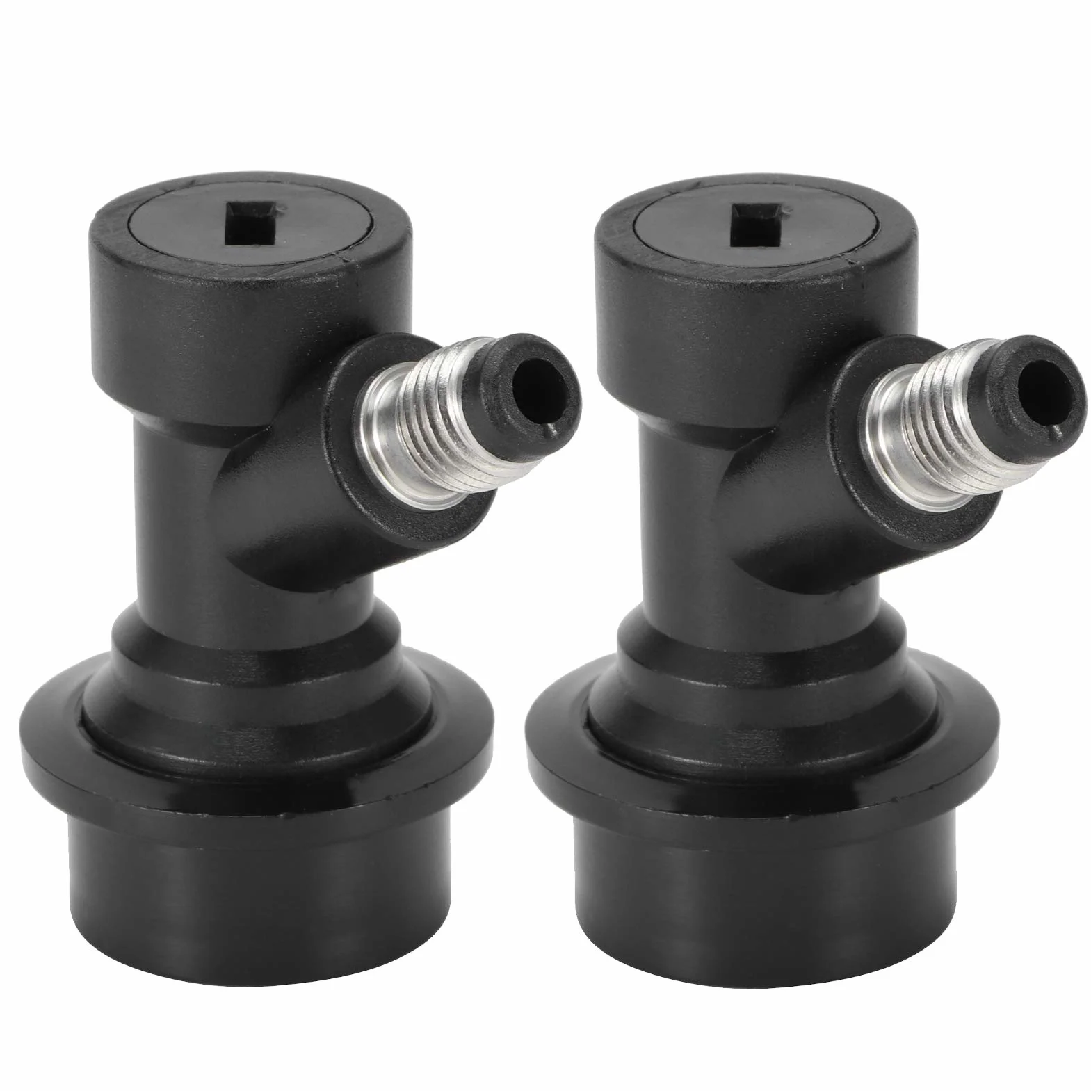 Kit de déconnexion à bille, 2pcs 1/4" Ball Lock MFL Gas & Liquid Beer Keg Disconnects Set
