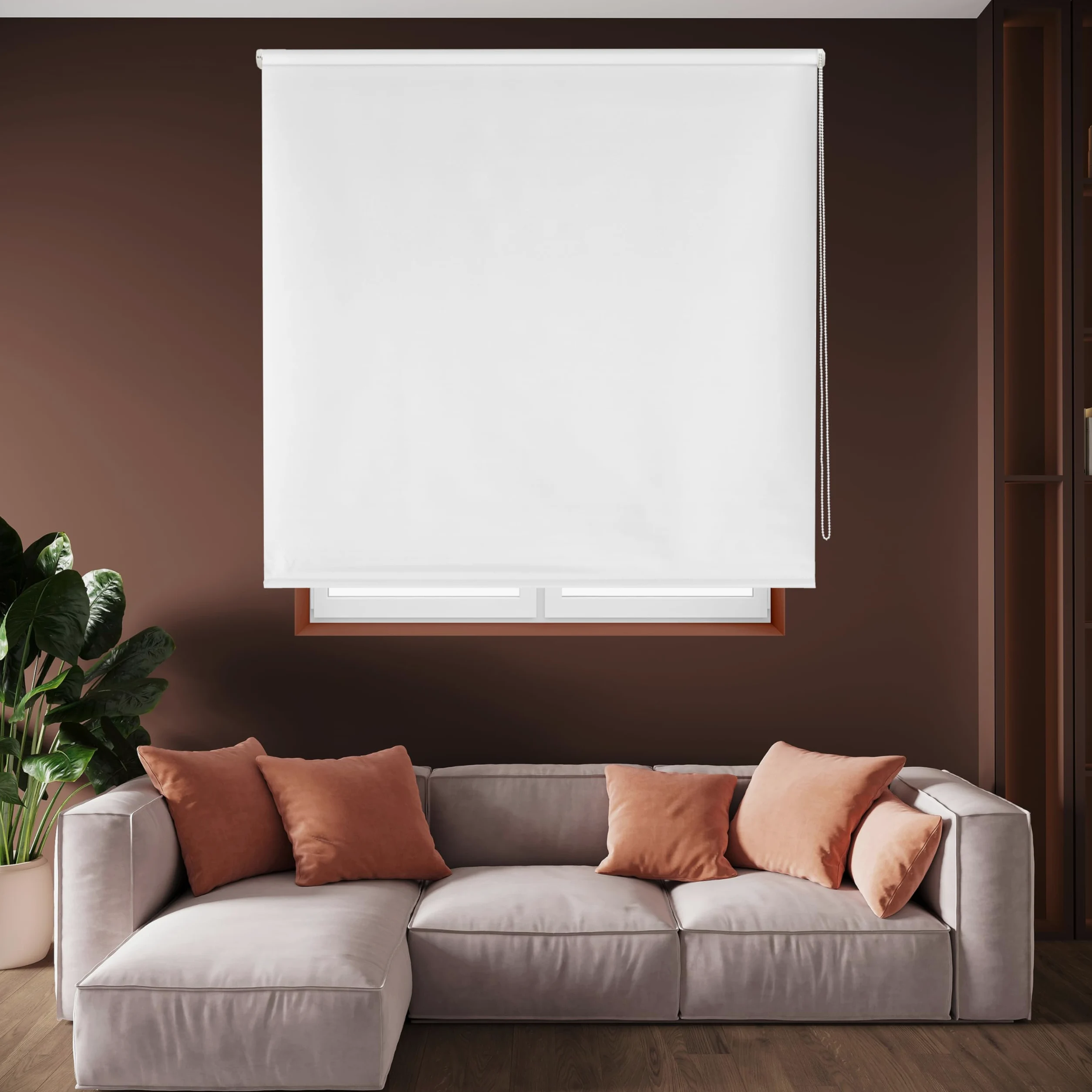 Blindecor Draco Store Enrouleur Opaque - Blanc cassé, 160 x 230 cm (largeur x hauteur) | Taille du tissu 157 x 225 cm. Stores thermiques occultants