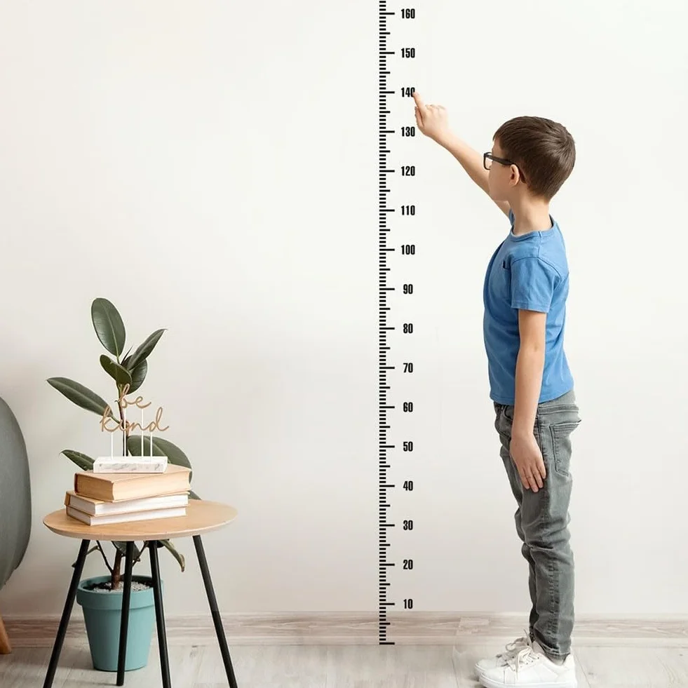 Autocollants Muraux Imperméables Toise Murale Enfants Amovibles Chambre