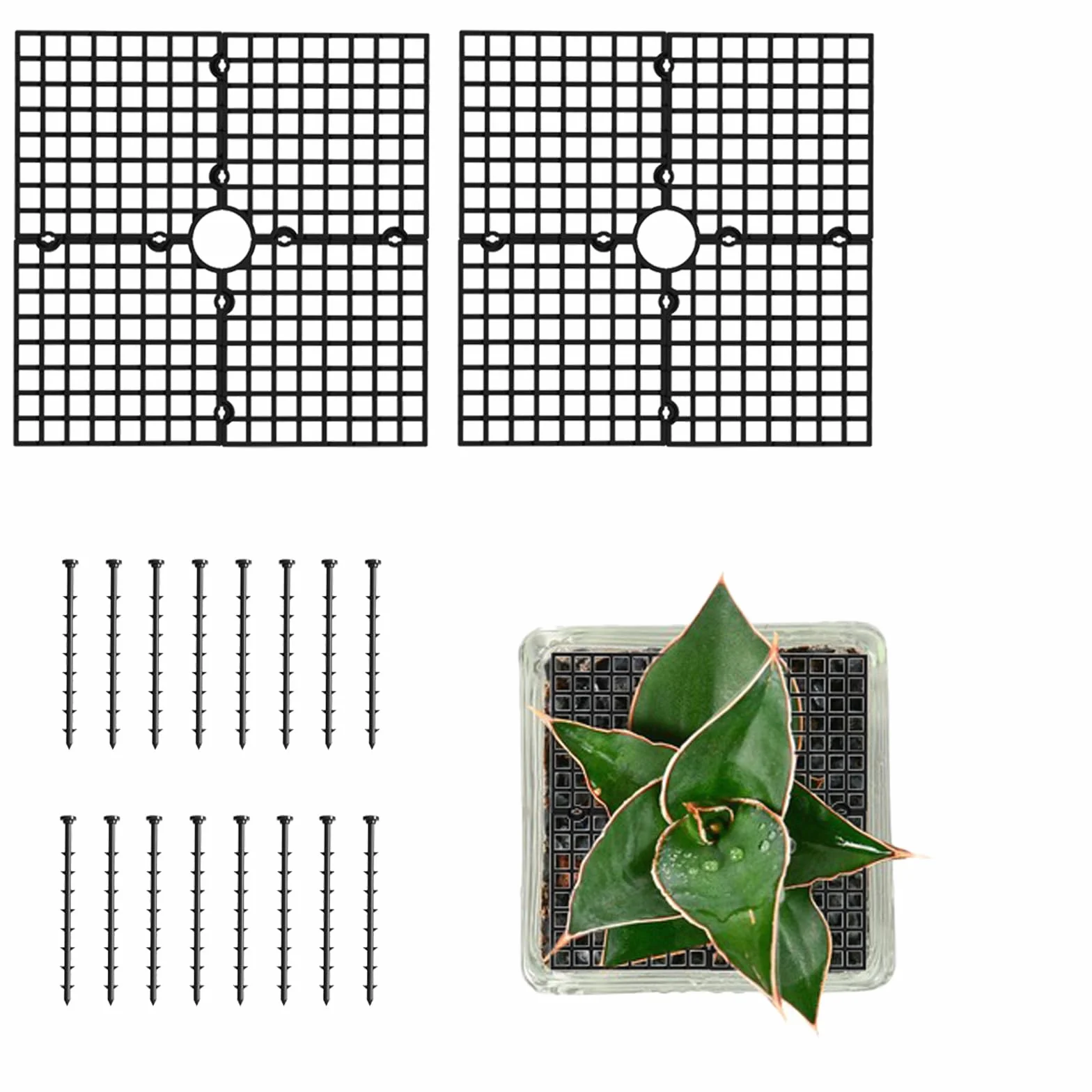 Grande Grille de Pot de Fleurs 30 Cm Découpable, Protection Plante Chat Animaux Domestiques