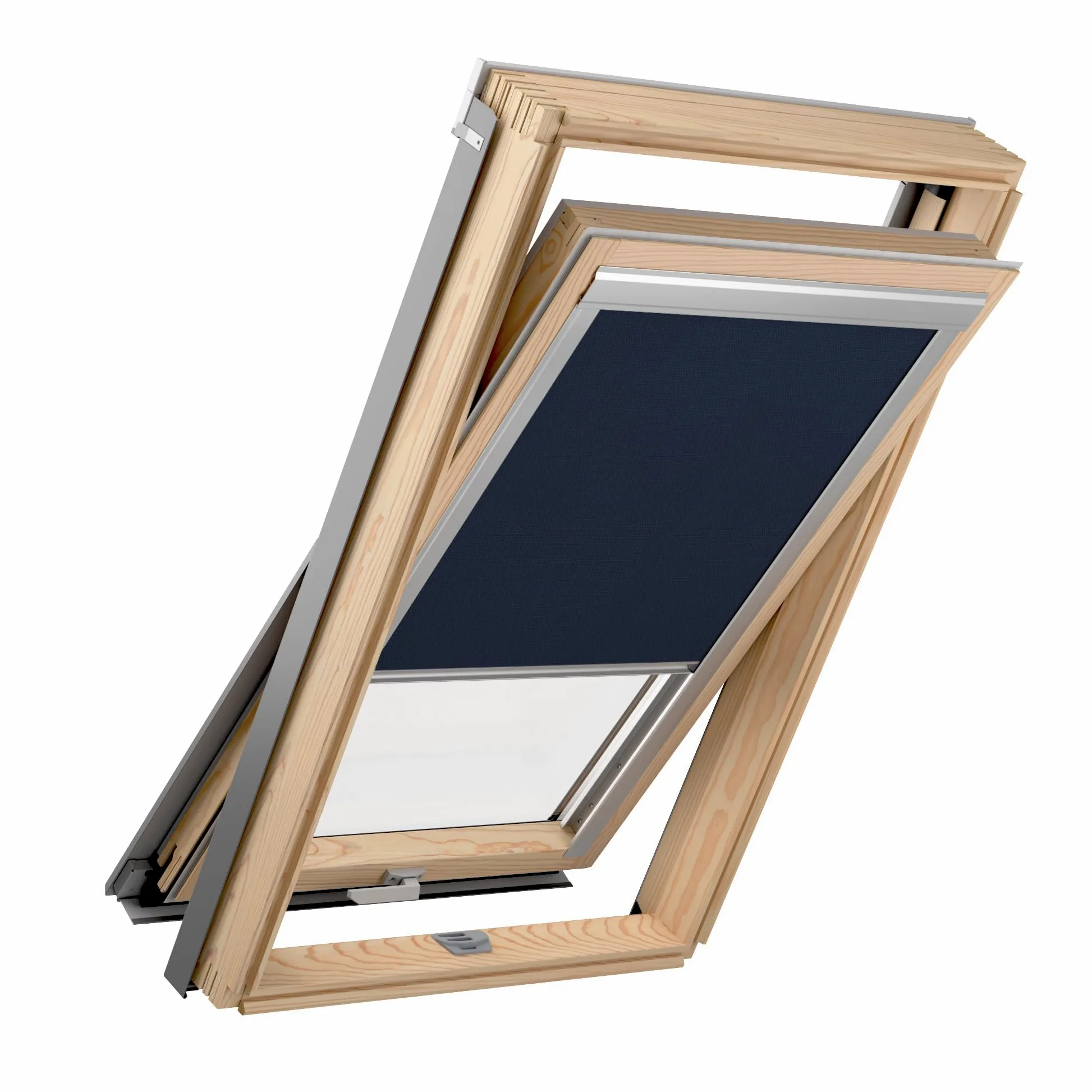 Store Occultant pour Fenêtre de Toit - Store pour Fenêtre de Toit - Compatible avec VELUX S06 : GFL, GGL, GGU, GHL, GHU, GLL, GLU, GPL, GPU, GTN, GZL - 114x118 cm - Bleu Marine