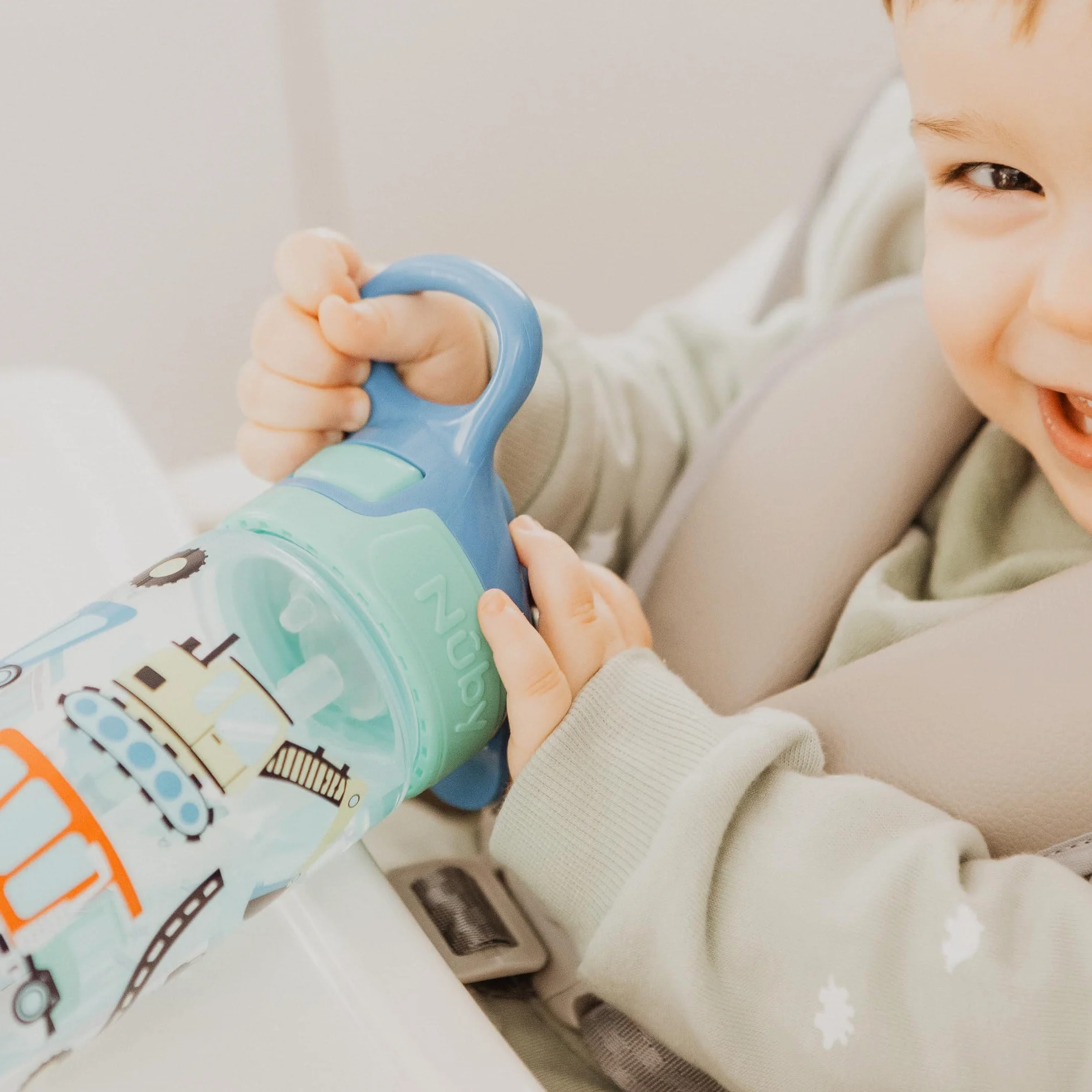 Nuby Super Quench Tasse pour enfants Anti-fuites 540ml Bleu 2 Pack
