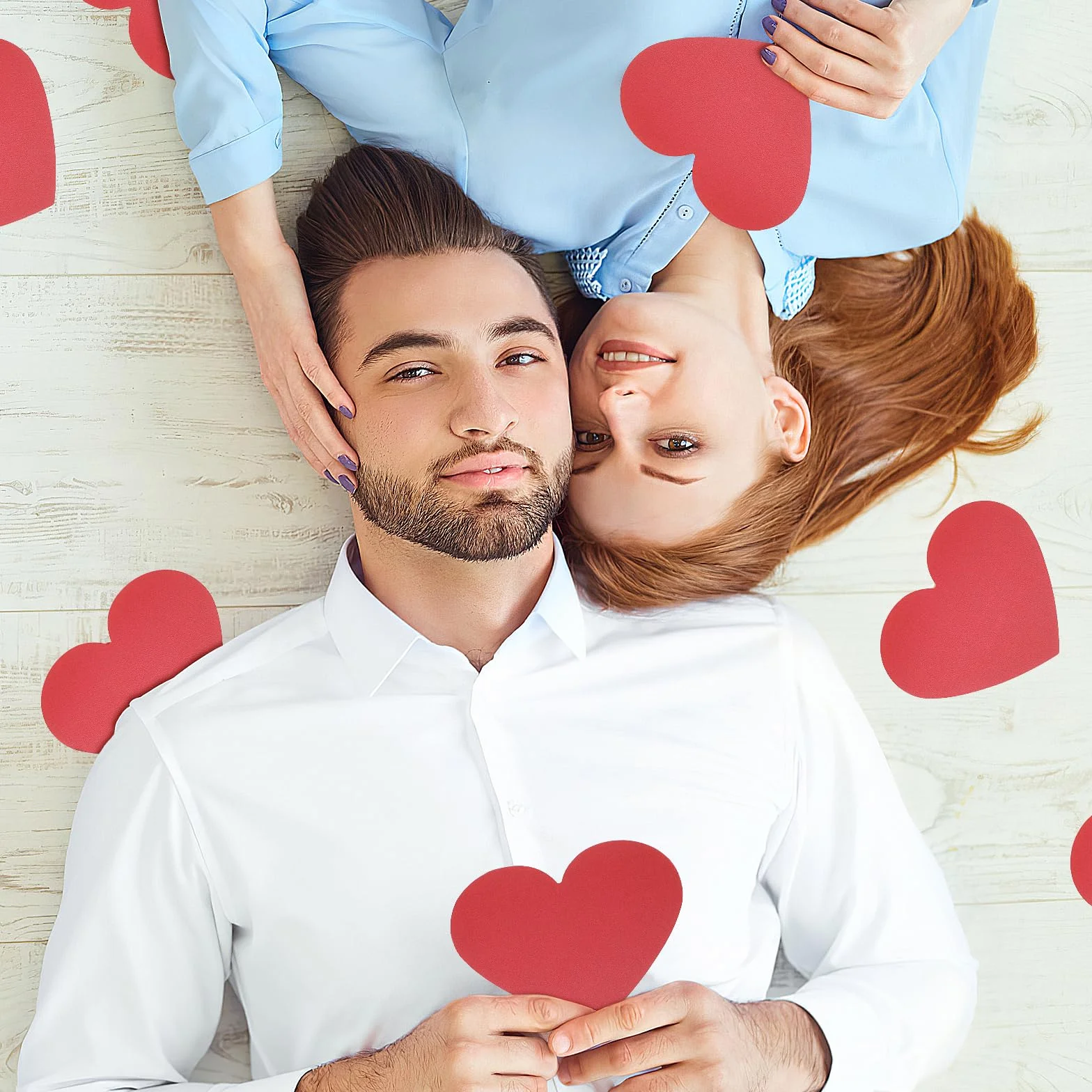 Découpe en papier en forme de cœur 40 pièces rouge Saint Valentin artisanat carton