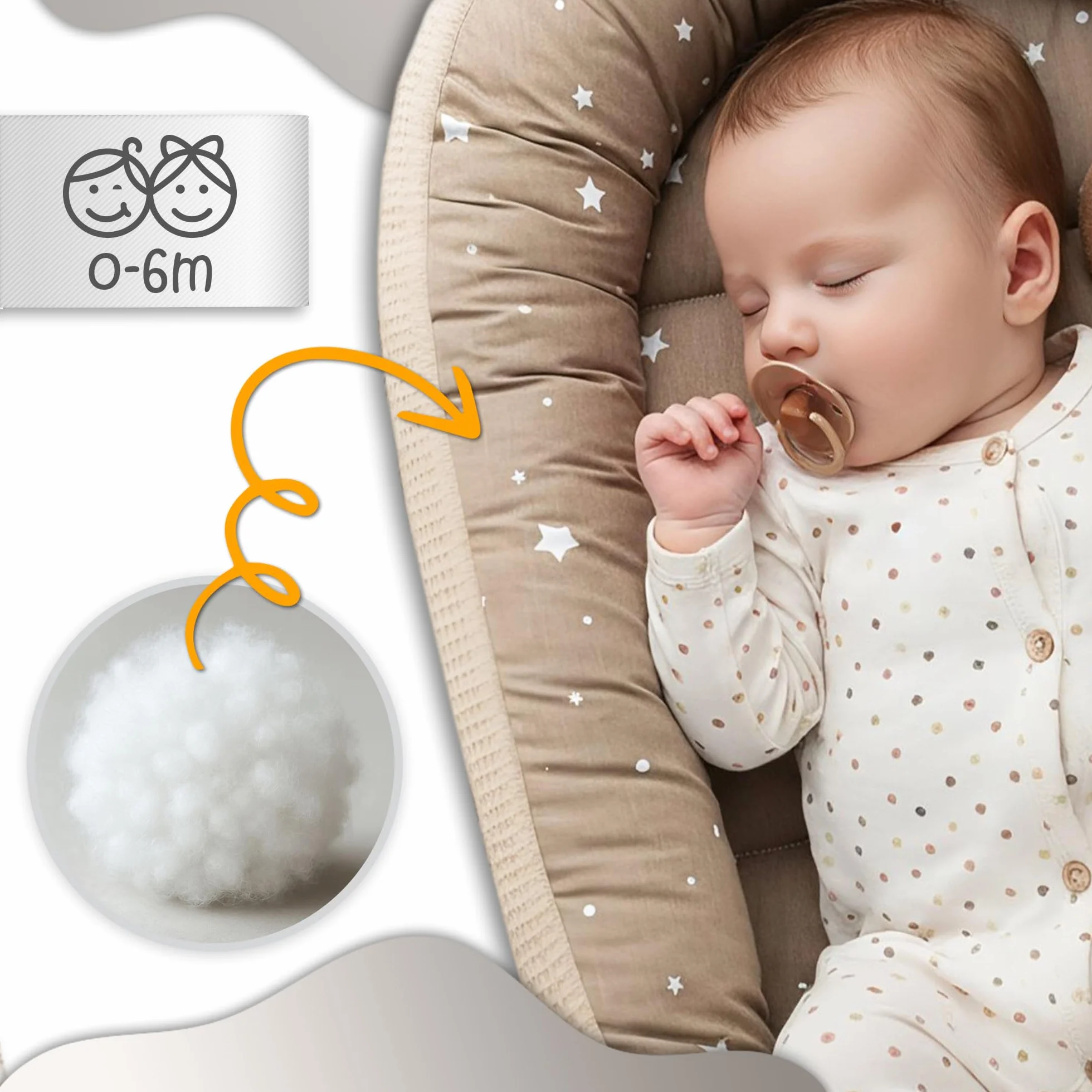 Totsy Baby Réducteur de Lit Bébé 50x90cm Cocon en Gaufre de Coton pour Couffin Nid d'ange Naissance