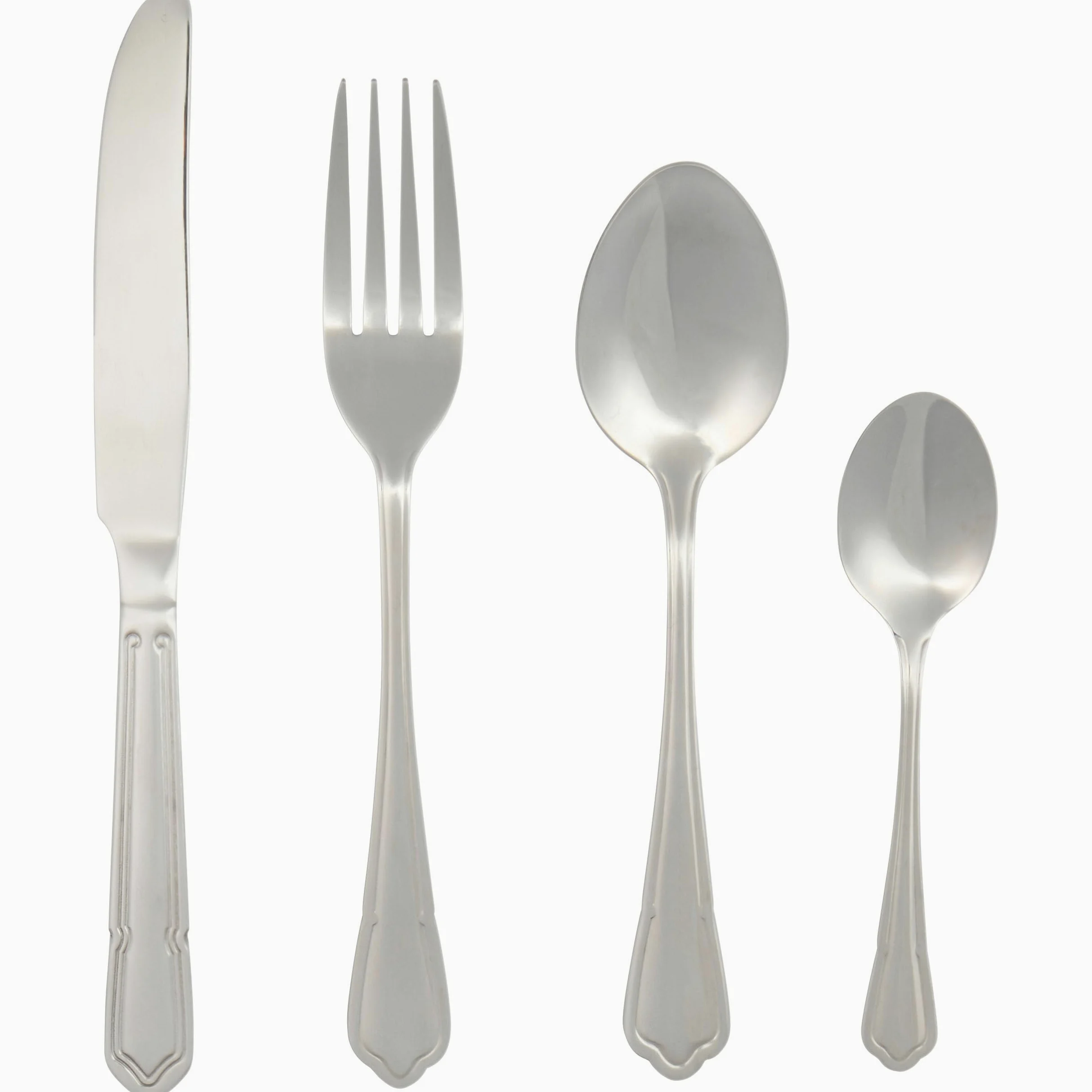 Salter BW12426EU7 Richmond Ménagère 24 pièces : service de couverts en acier inoxydable 18/10, pour 6, six couteaux, fourchettes, cuillères à soupe et cuillères à café, garantie 50 ans, argent