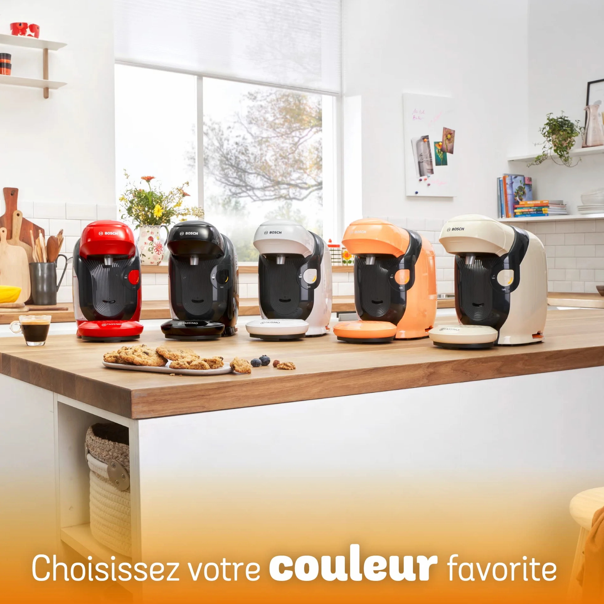 Bosh Machine à Café Tassimo Style, TAS1102, plus de 40 boissons chaudes, OneTouch, cafetière à dosettes, format compact, Intellibrew, noir