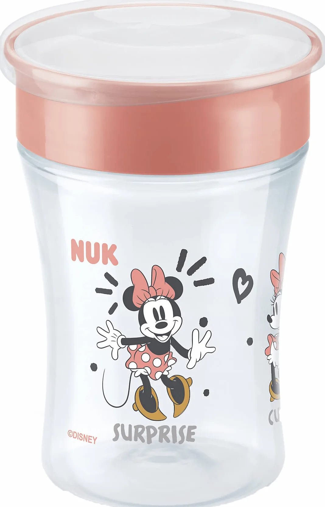 Nuk Disney Mickey Magic Cup Gobelet d'apprentissage 360° anti-fuite Sans BPA 230 ml Rouge